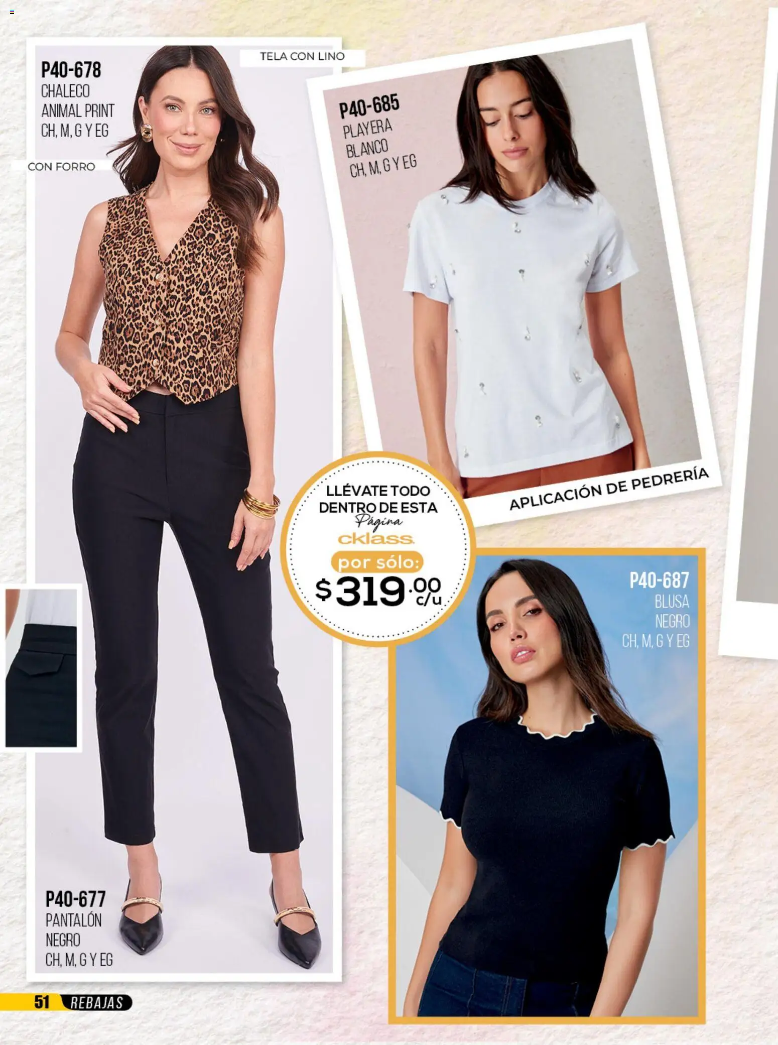 Nuevas ofertas de Cklass válidas en toda la República Mexicana desde el 01.06.2026. ¡Encuentra las mejores ofertas en Cklass catálogo Rebajas de campeonato ropa! | Página: 52 | Productos: Blusa, Chaleco, Playera