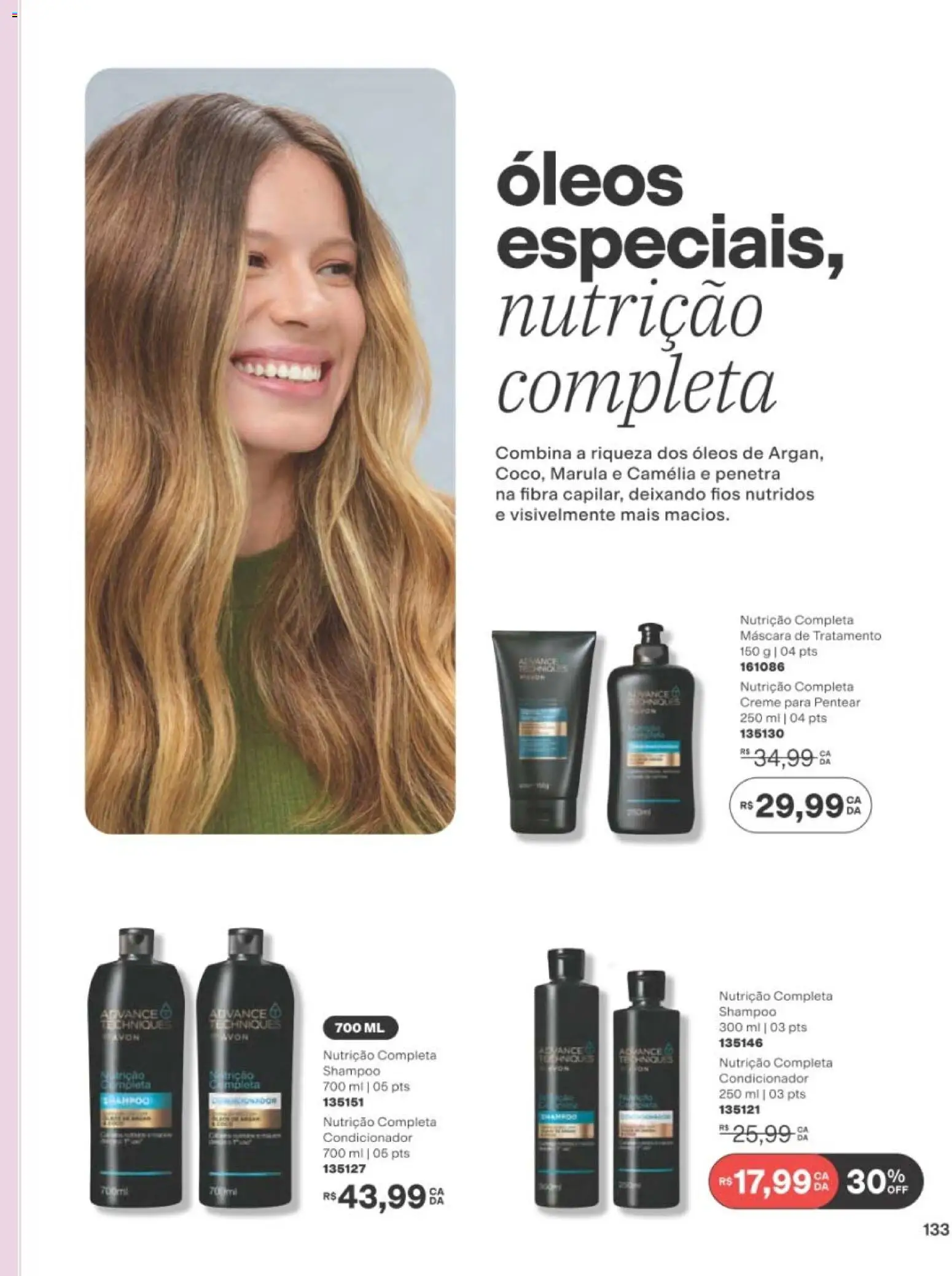 Avon Folheto - válido de 01/09/2026 | Página: 133 | Produtos: Shampoo, Condicionador, Creme, Creme para pentear