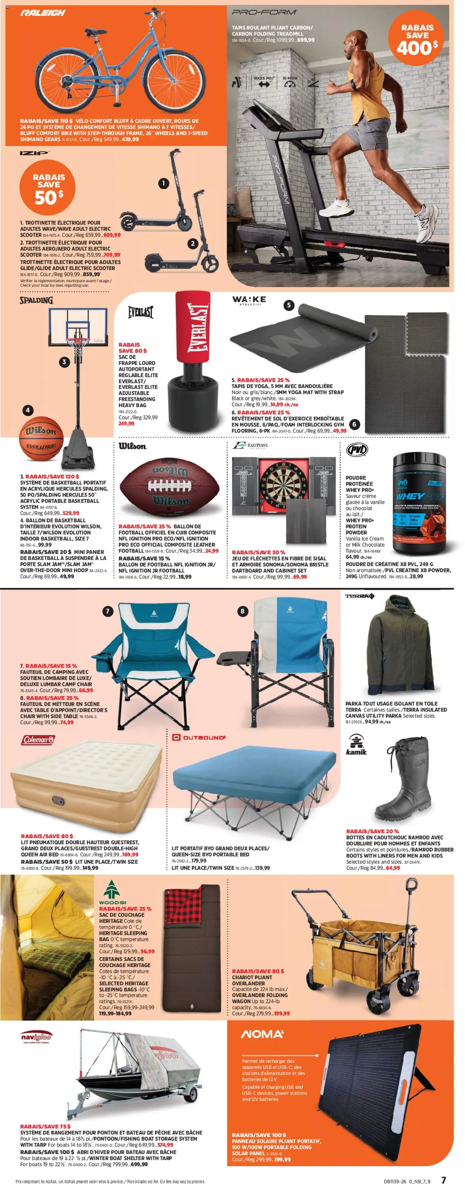 Canadian Tire flyer valid from Sep 24, 2026 | Page: 7 | Products: Cream, Powder, Milk, Protein