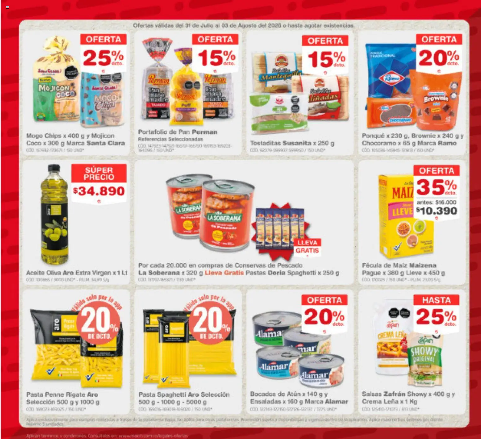 Makro revista - valida desde el 31/07/2026 | Página: 4 | Productos: Pescado, Crema, Atún, Maiz