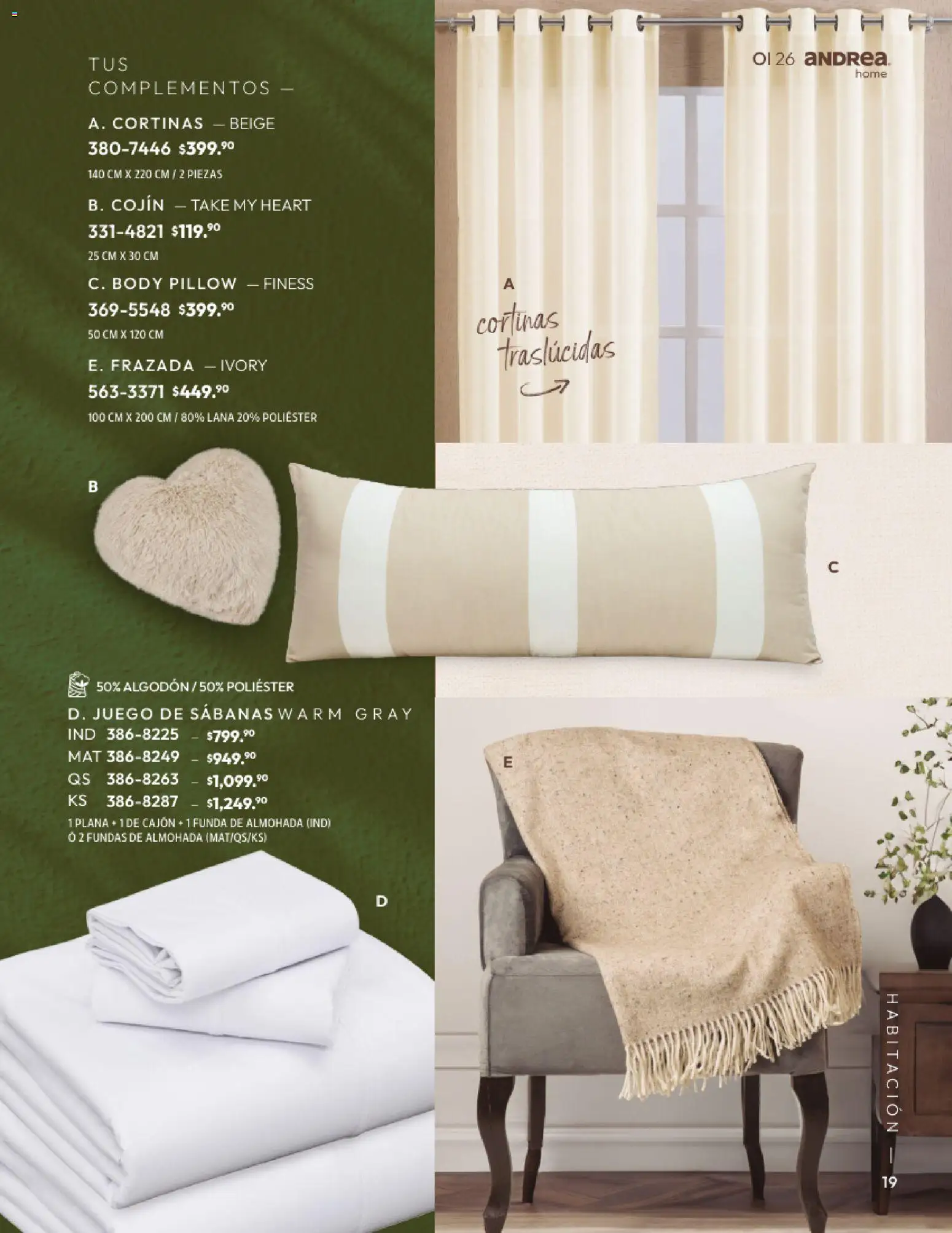 Nuevas ofertas de Andrea válidas en toda la República Mexicana desde el 01/09/2026. ¡Encuentra las mejores ofertas en Andrea catálogo Home! | Página: 19