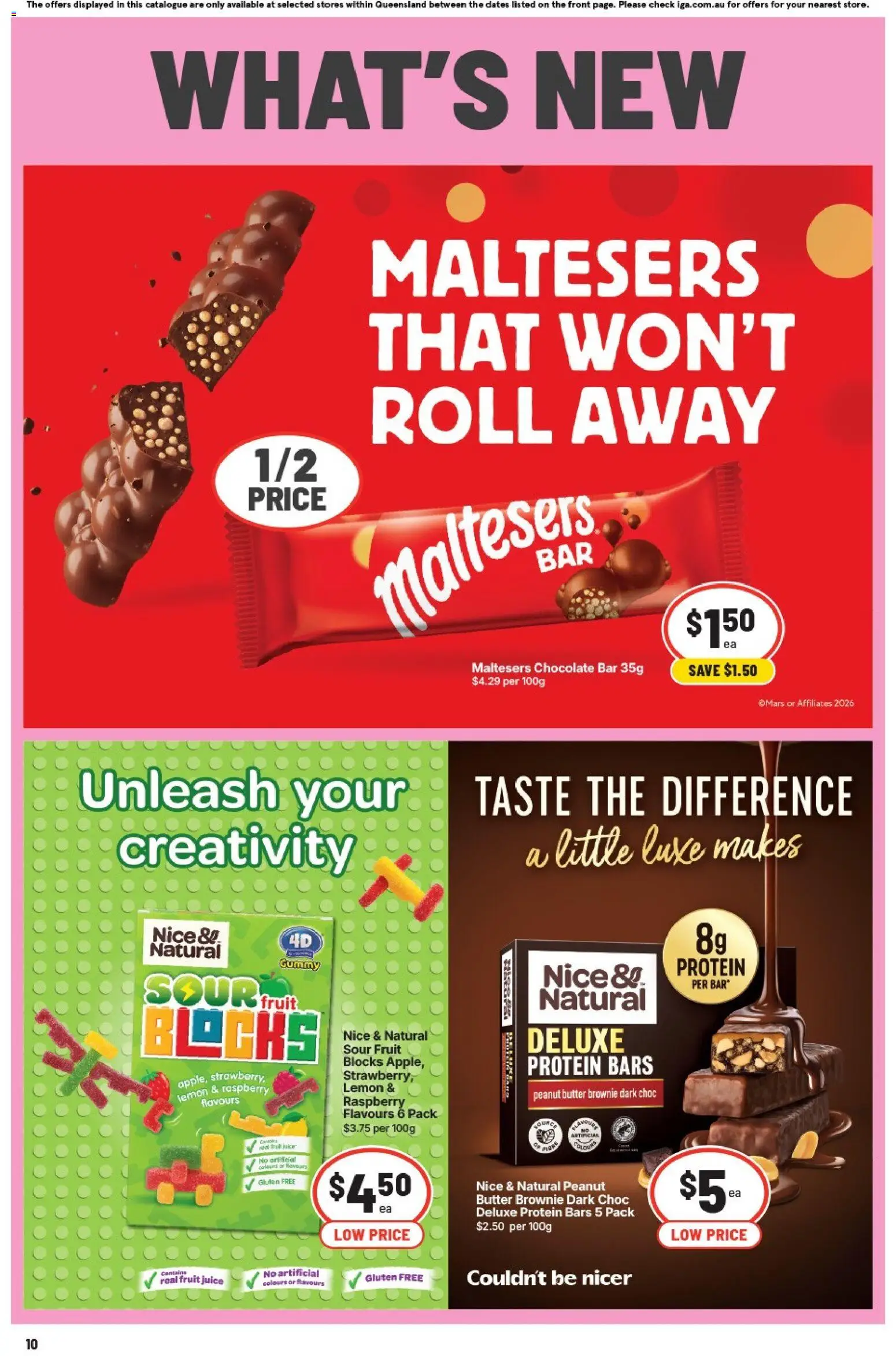 IGA catalogue - valid from 08/07/2026 | Page: 10 | Products: Butter, Chocolate, Juice, Lemon