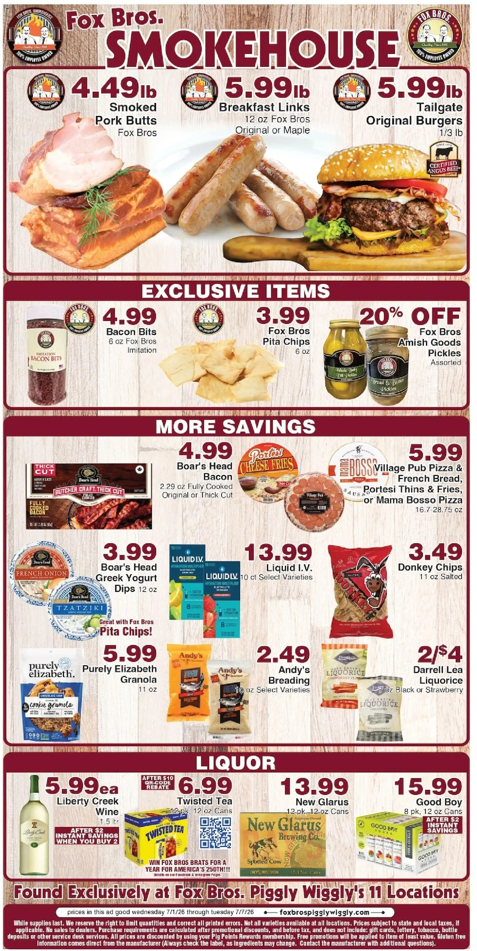 Piggly Wiggly Weekly Ad - valid from 07/01/2026 | Page: 3 | Products: Pizza, Vodka, Desk, Onion