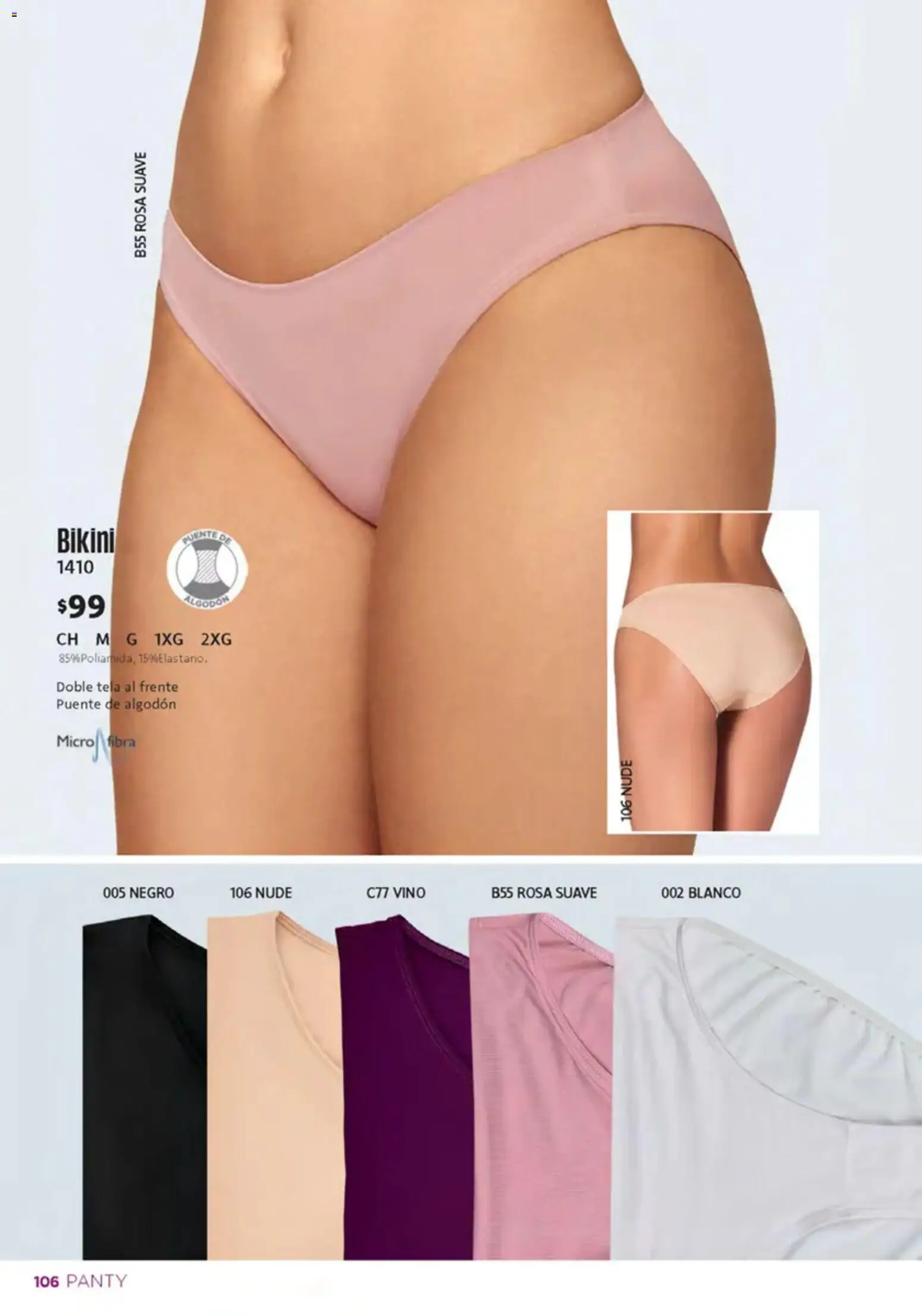Nuevas ofertas de Ilusión válidas en toda la República Mexicana desde el 01/10/2026. ¡Encuentra las mejores ofertas en Ilusión catálogo Invierno! | Página: 108 | Productos: Algodón, Vino, Bikini