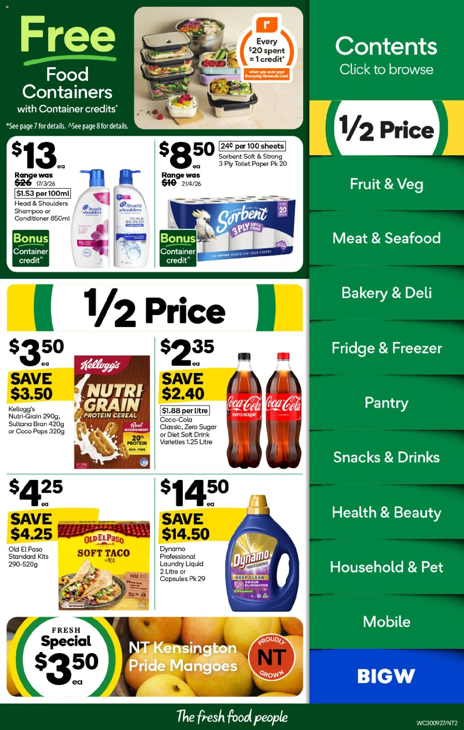 Woolworths catalogue - valid from 30/09/2026 | Page: 2 | Products: Food, Protein, Conditioner, Coca Cola