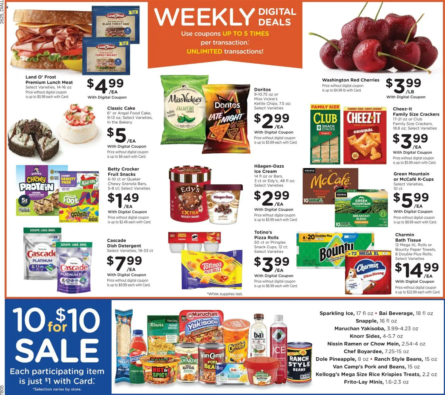 Dillons Weekly Ad - valid from 07/22/2026 | Page: 3 | Products: Pork, Ice cream, Chocolate Chip, UPS