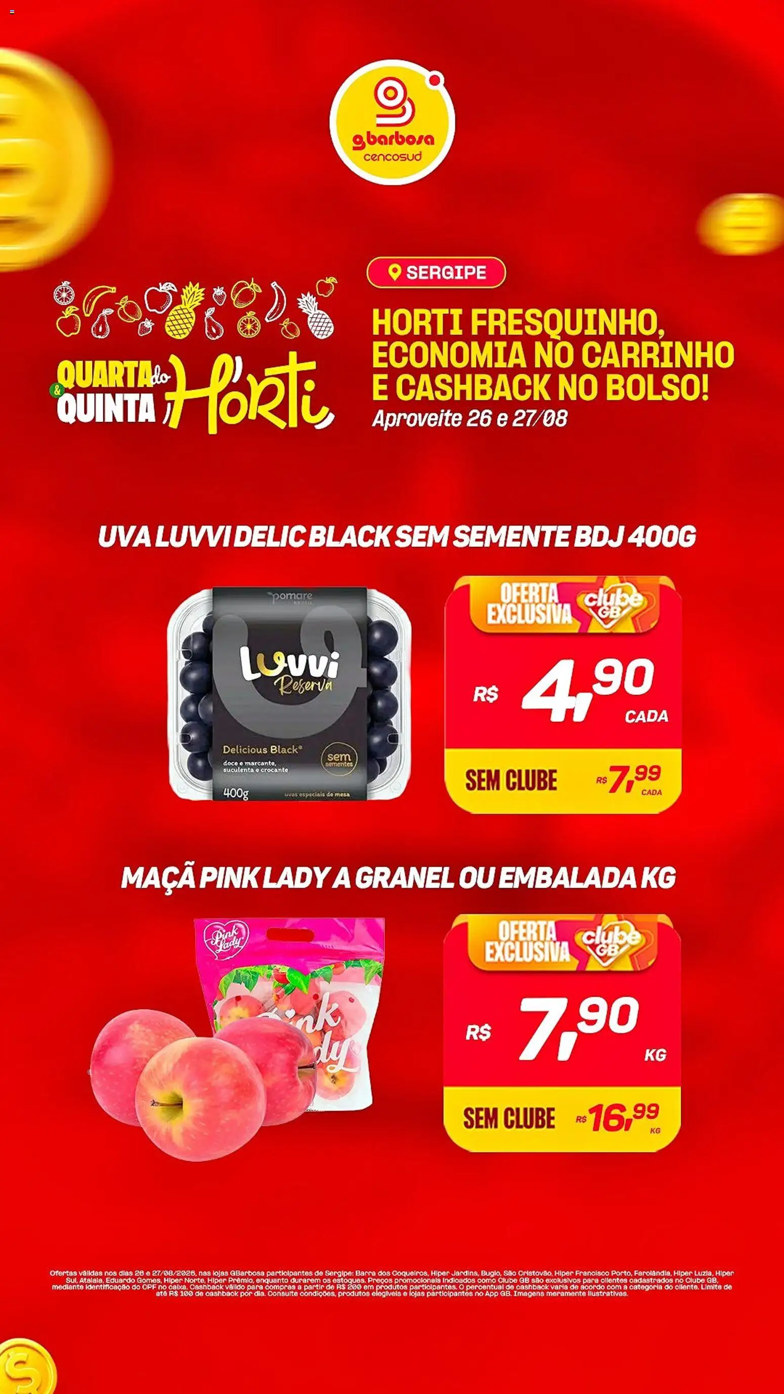 Gbarbosa Folheto - válido de 26/08/2026 | Página: 2 | Produtos: Uva, Carrinho, Uvas, Doce