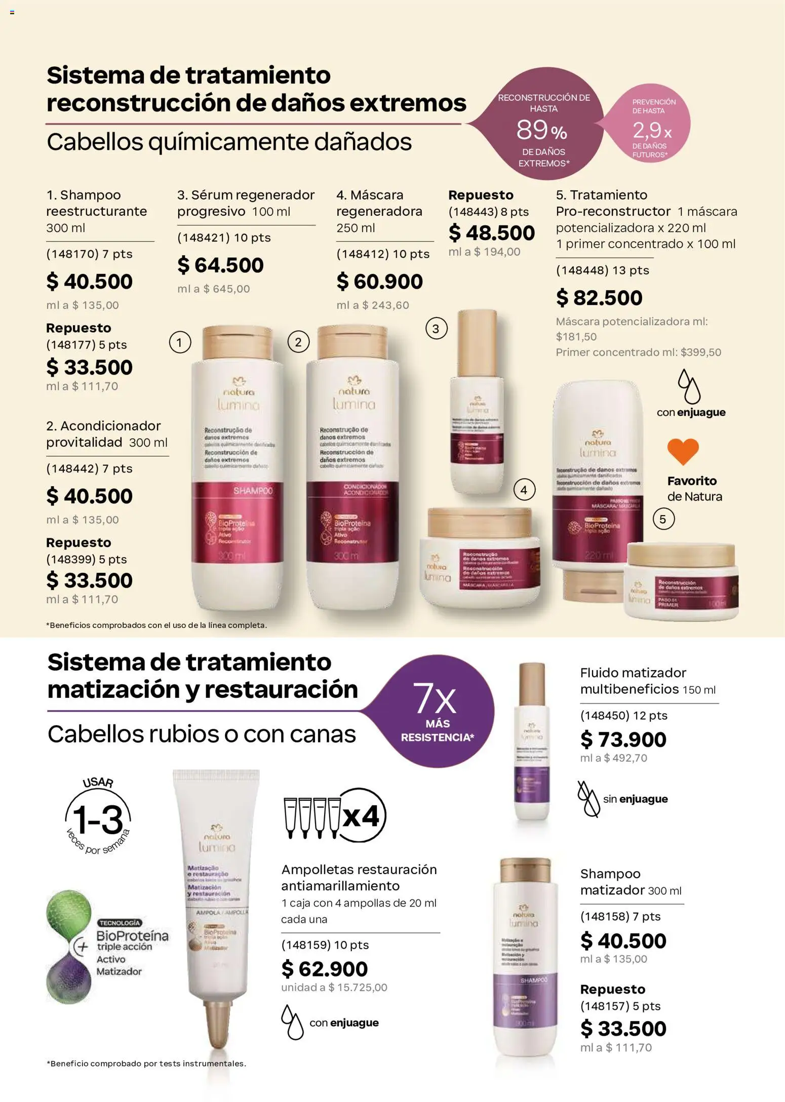Natura revista - valida desde el 13/08/2026 | Página: 38 | Productos: Ampolla, Proteína, Serum, Máscara