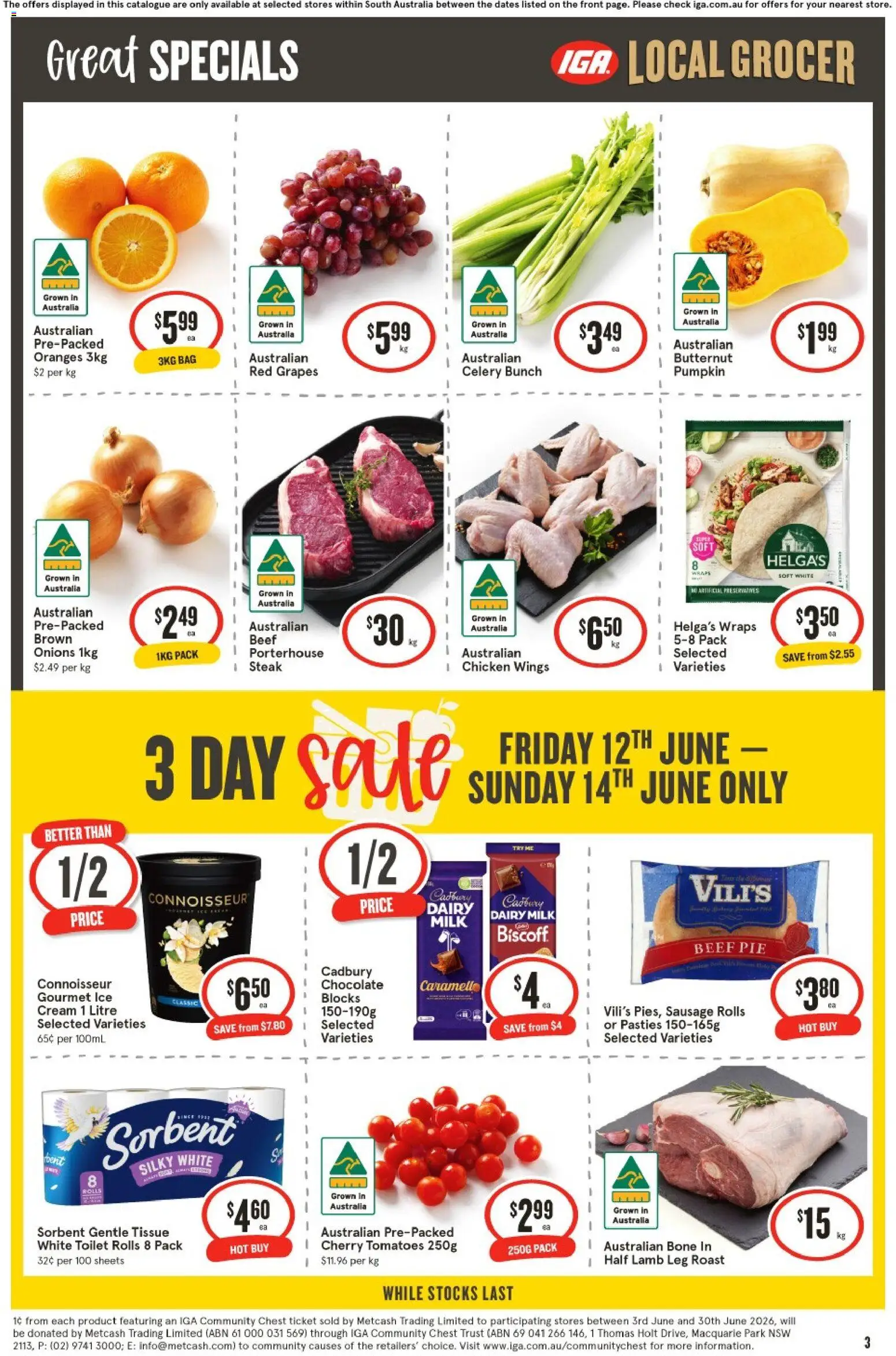 IGA catalogue - valid from 10.06.2026 | Page: 4 | Products: Milk, Lamb, Beef, Cream