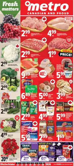 Preview of Metro weekly flyer / circulaire from shop Metro valid from Oct 22, 2026