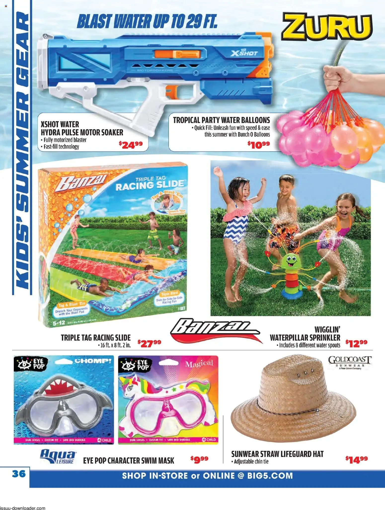 Big 5 Sporting Goods Summer Catalog - valid from 05/26/2026 | Page: 36 | Products: Mask, Water, Hat