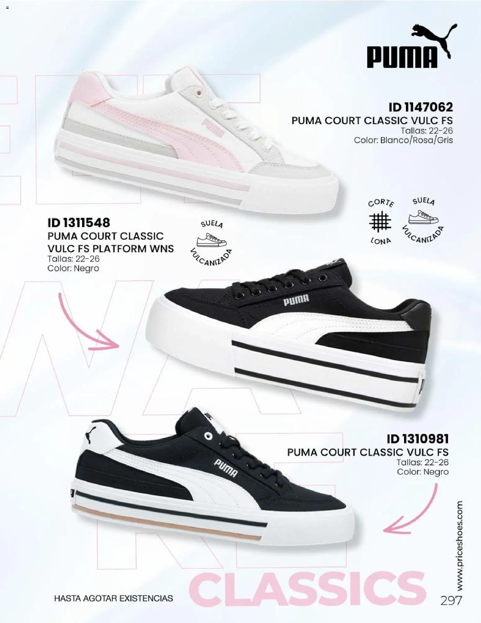 Nuevas ofertas de Price Shoes válidas en toda la República Mexicana desde el 06.05.2026. ¡Encuentra las mejores ofertas en Price Shoes catálogo Todo en uno! | Página: 297 | Productos: Lona