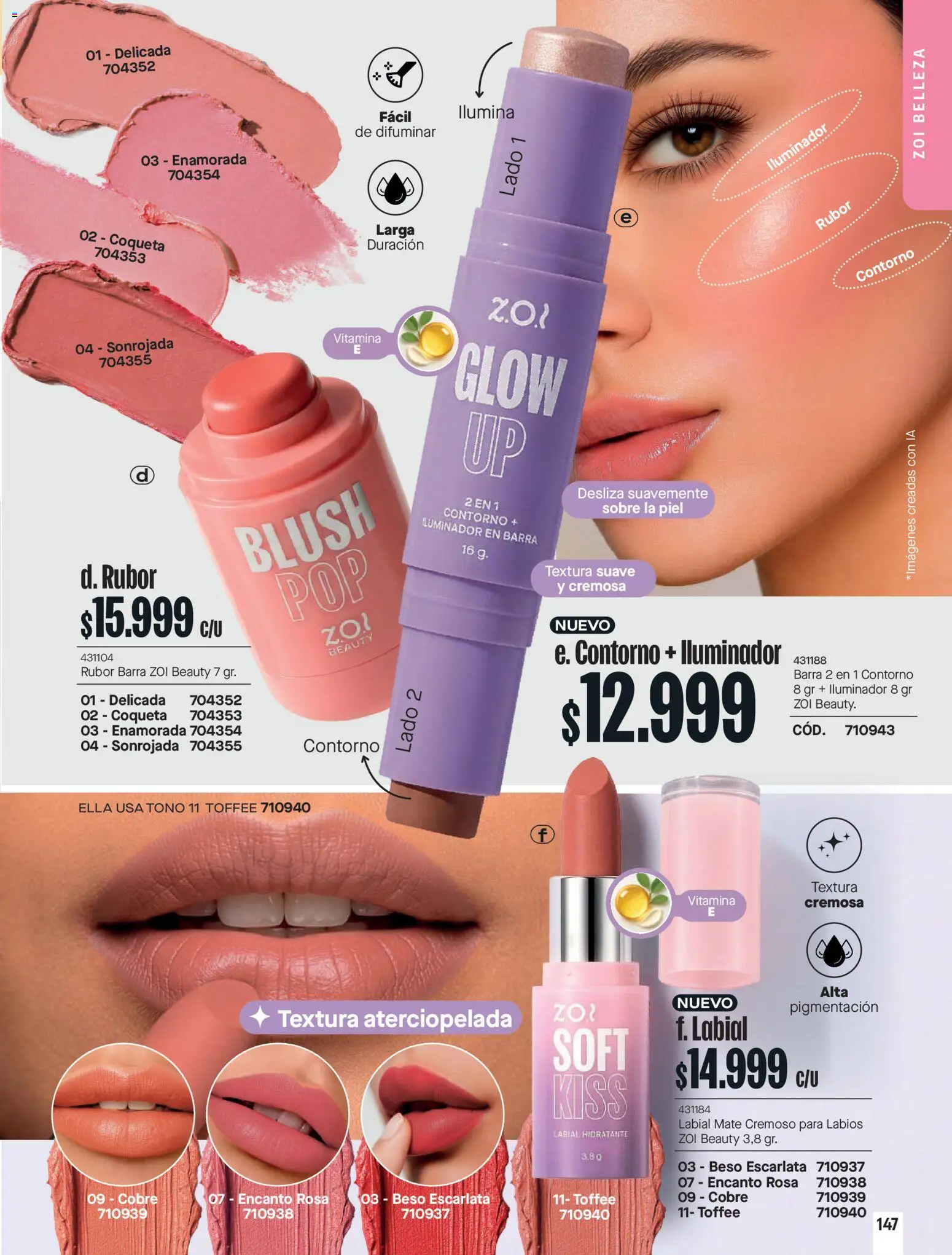 Carmel revista - valida desde el 01/10/2026 | Página: 147 | Productos: Cobre, Rubor, Sobre, Contorno