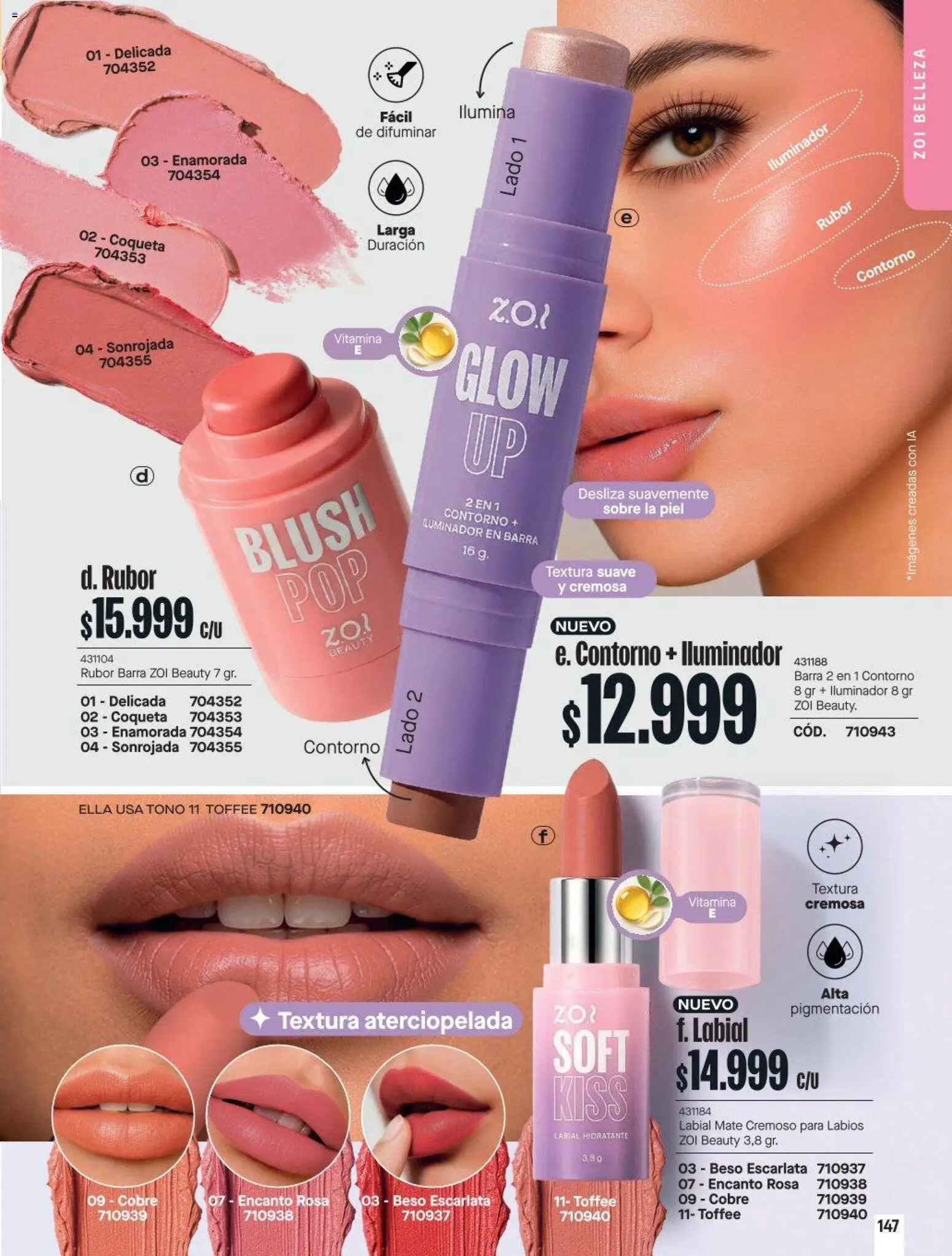 Carmel revista - valida desde el 01/10/2026 | Página: 147 | Productos: Iluminador, Rubor, Sobre, Contorno