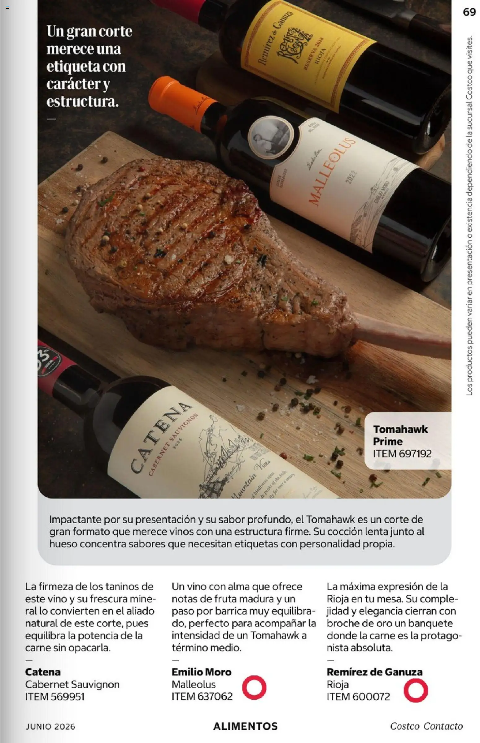 Nuevas ofertas de Costco válidas en toda la República Mexicana desde el 01.06.2026. ¡Encuentra las mejores ofertas en Costco Revista Junio 2026! | Página: 69 | Productos: Vino