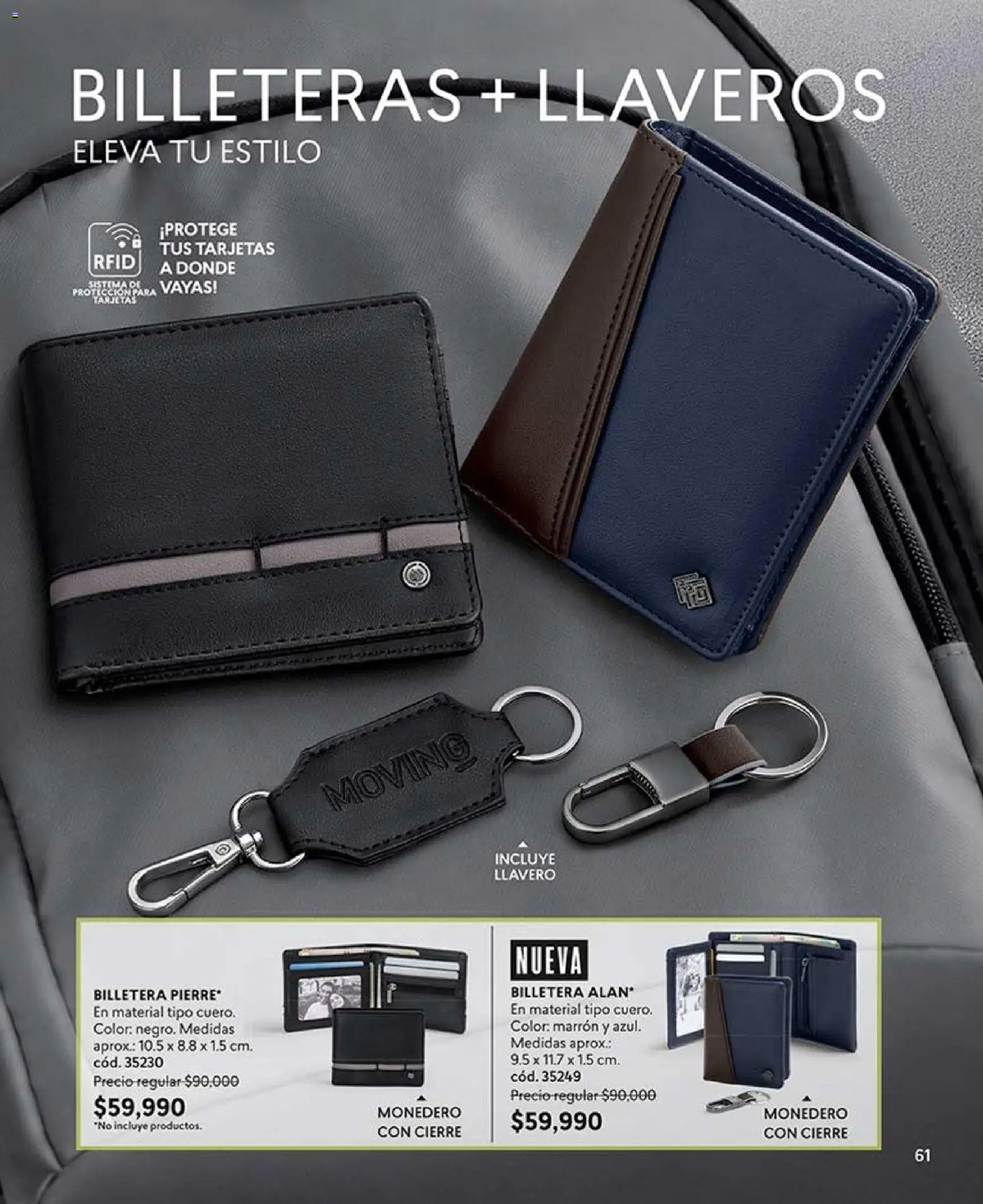 CyZone revista - valida desde el 07/09/2026 | Página: 61 | Productos: Billetera, Llavero, Monedero