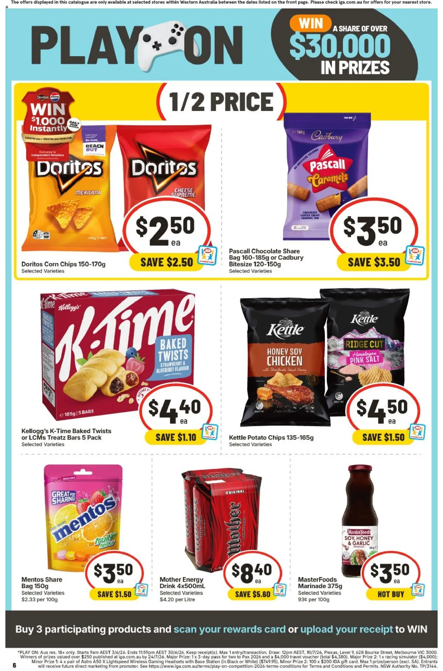 IGA catalogue - valid from 03.06.2026 | Page: 6 | Products: Chocolate, Chicken, Garlic, Kettle
