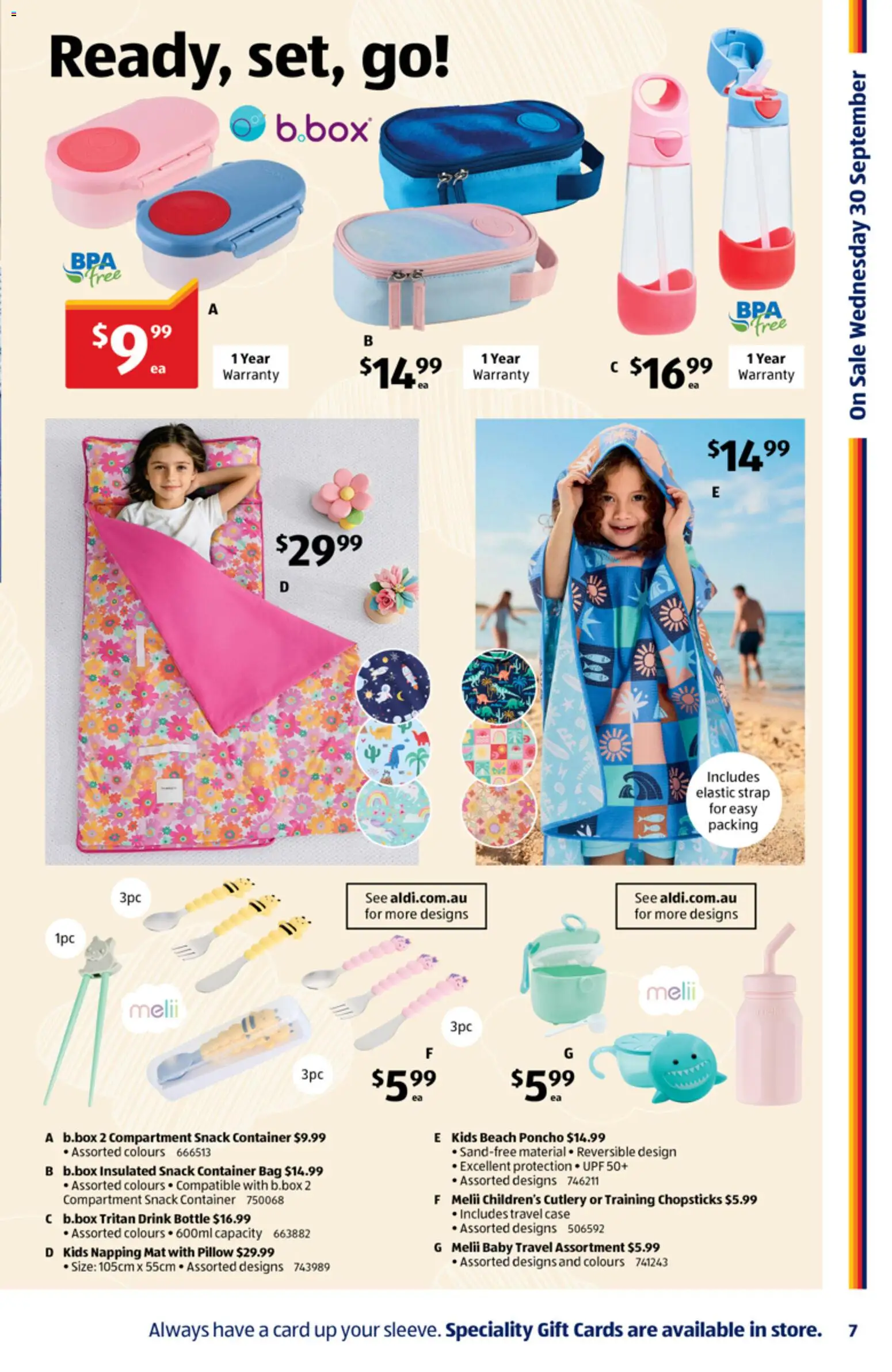Aldi catalogue - valid from 30/09/2026 | Page: 7 | Products: Cutlery, Poncho, Case, Bag