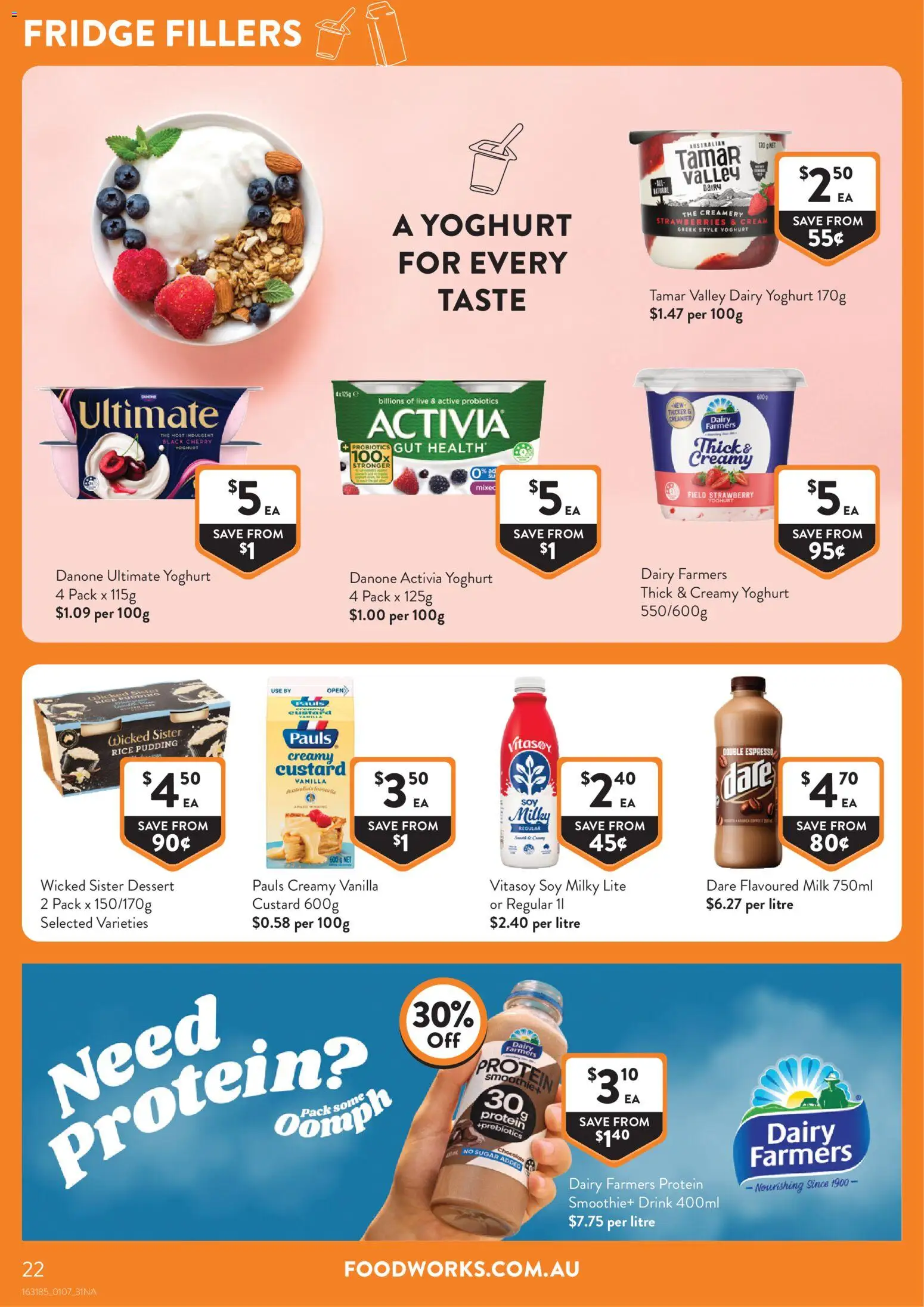 Foodworks catalogue - valid from 01/07/2026 | Page: 22 | Products: Milk, Cream, Pudding, Sugar