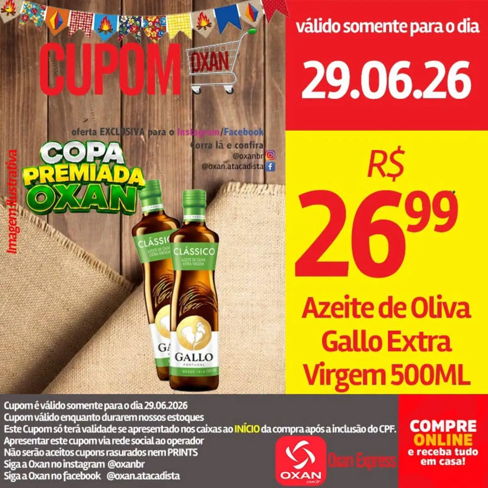 Oxan Atacadista Folheto - válido de 29/06/2026 | Página: 9 | Produtos: Copa, Azeite