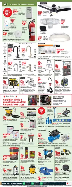 Preview of Canadian Tire weekly flyer from shop Canadian Tire valid from Oct 1, 2026 | Page: 7 | Products: Water, Tools, Lighting, Coat