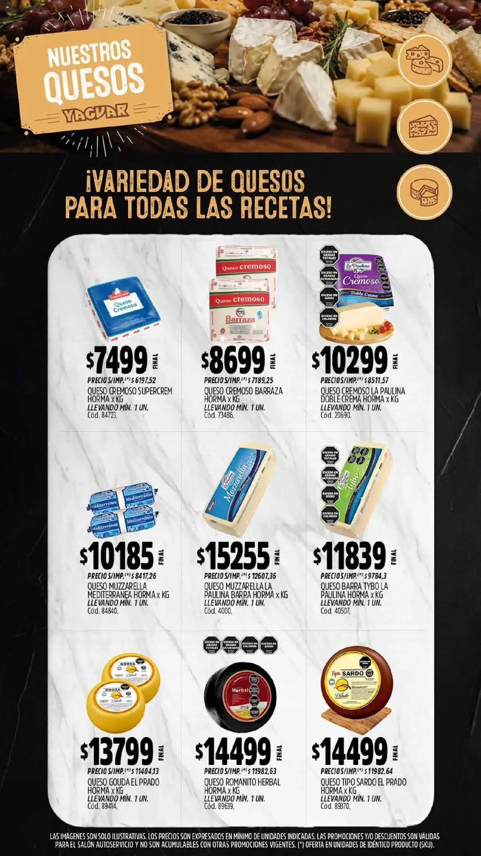 Yaguar - Oferta Semanal Trelew │ válido desde el 28/09/2026 | Página: 7 | Productos: Queso Gouda, Muzzarella, Queso, Crema