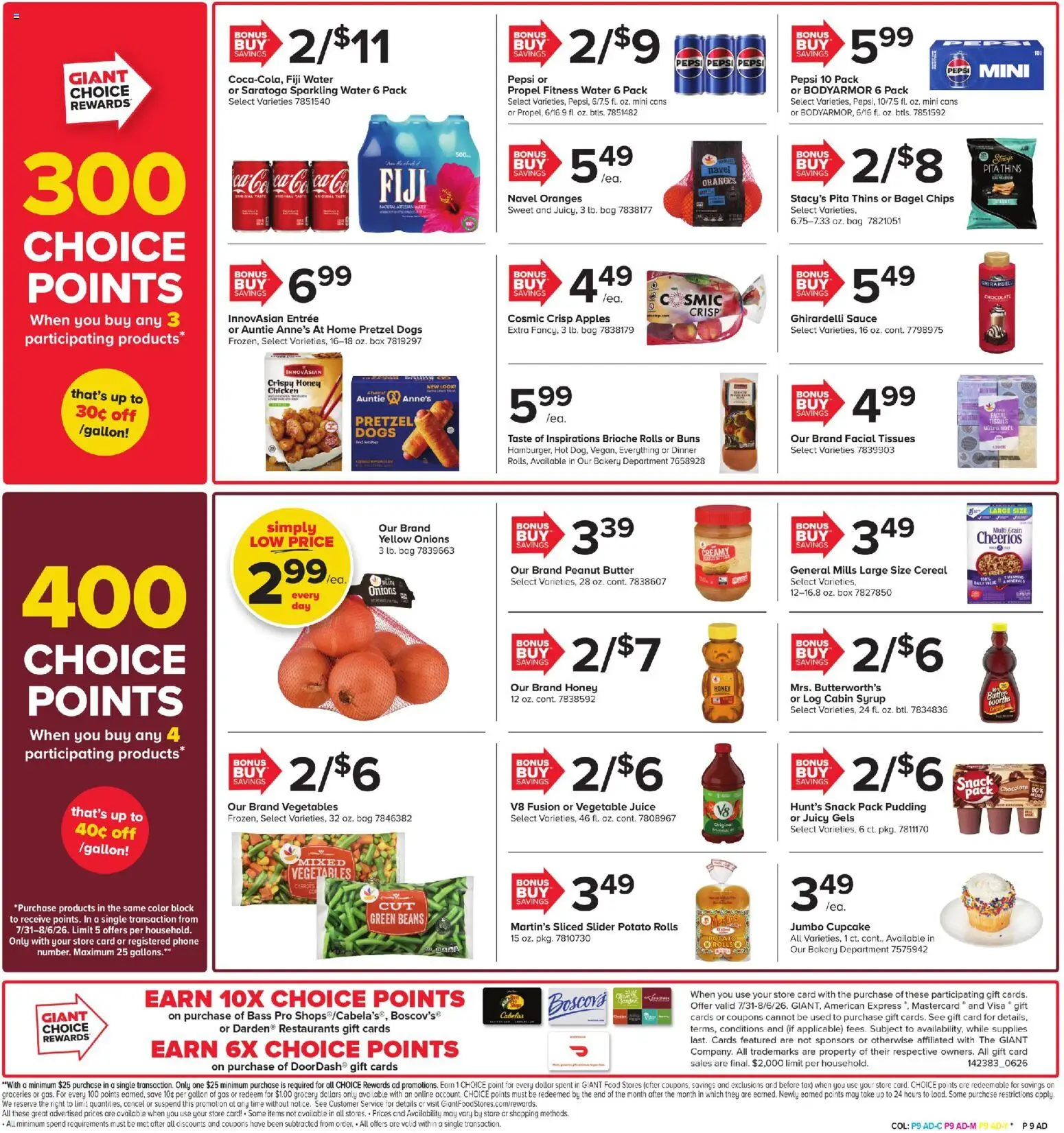 Giant Weekly Ad - valid from 07/31/2026 | Page: 7 | Products: Bakery, Tissues, Pudding, Cupcake