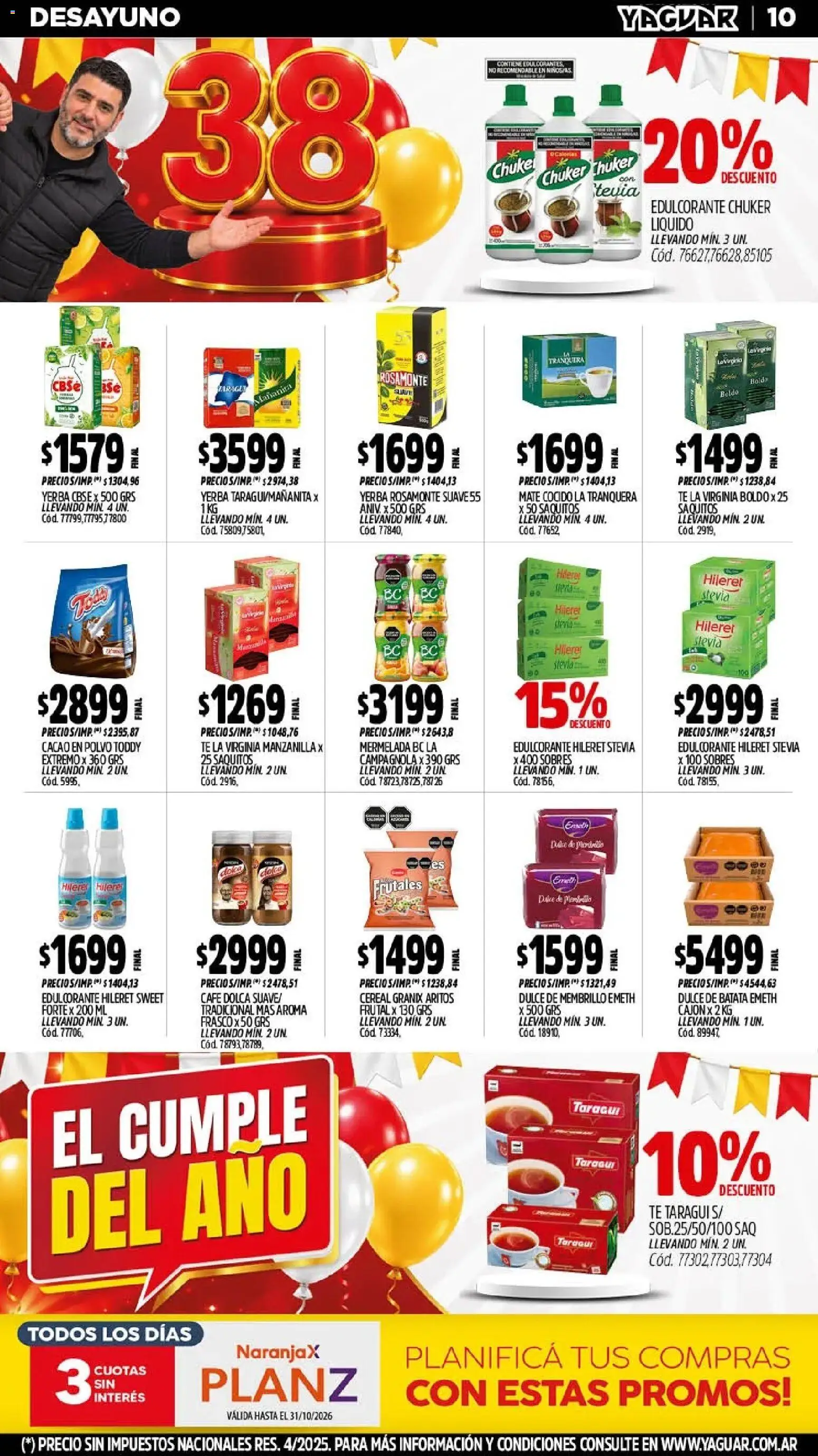 Yaguar - Oferta Semanal Santa Fé │ válido desde el 19/10/2026 | Página: 12