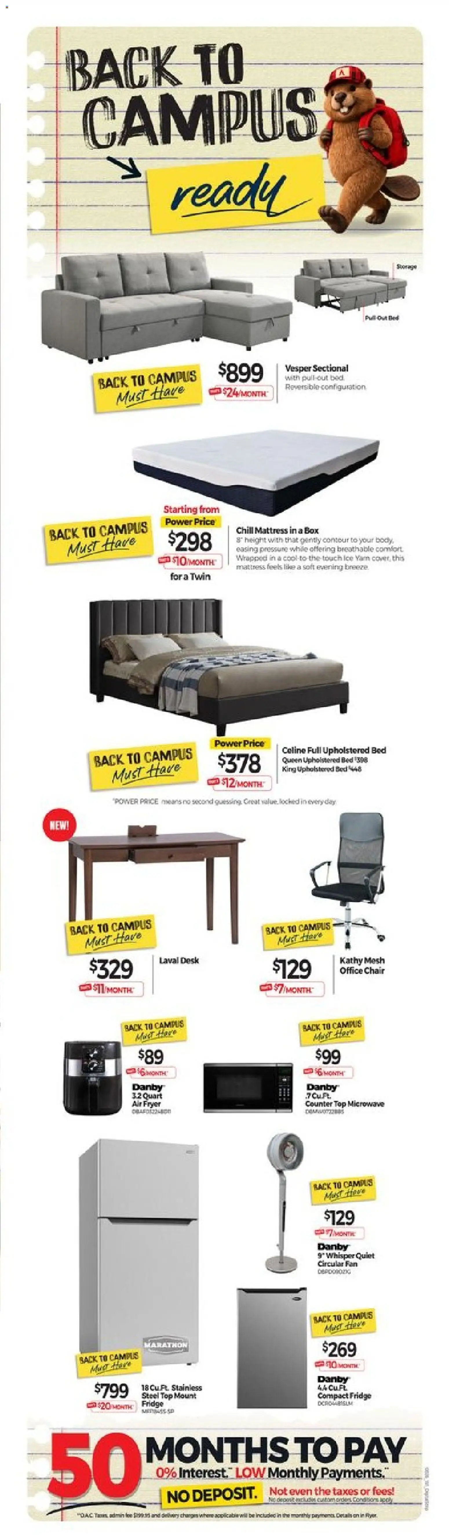 Tepperman's flyer valid from Jul 31, 2026 | Page: 12 | Products: Fan, Mattress, Chair, Box