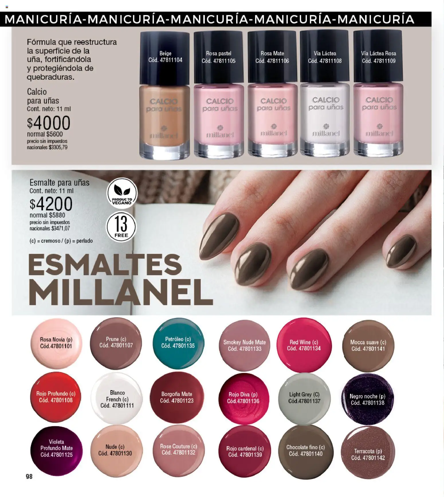 Millanel - Catálogo │ válido desde el 20/07/2026 | Página: 98 | Productos: Mate, Petróleo, Chocolate