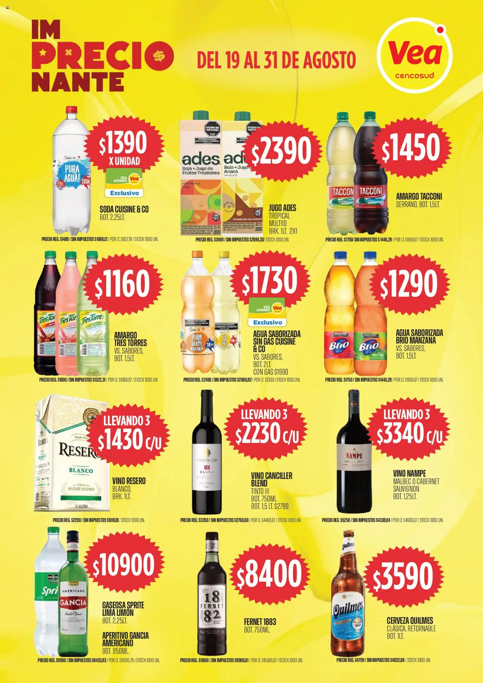 Vea ofertas │ válido desde el 18/08/2026 | Página: 9 | Productos: Sprite, Soda, Agua, Cerveza