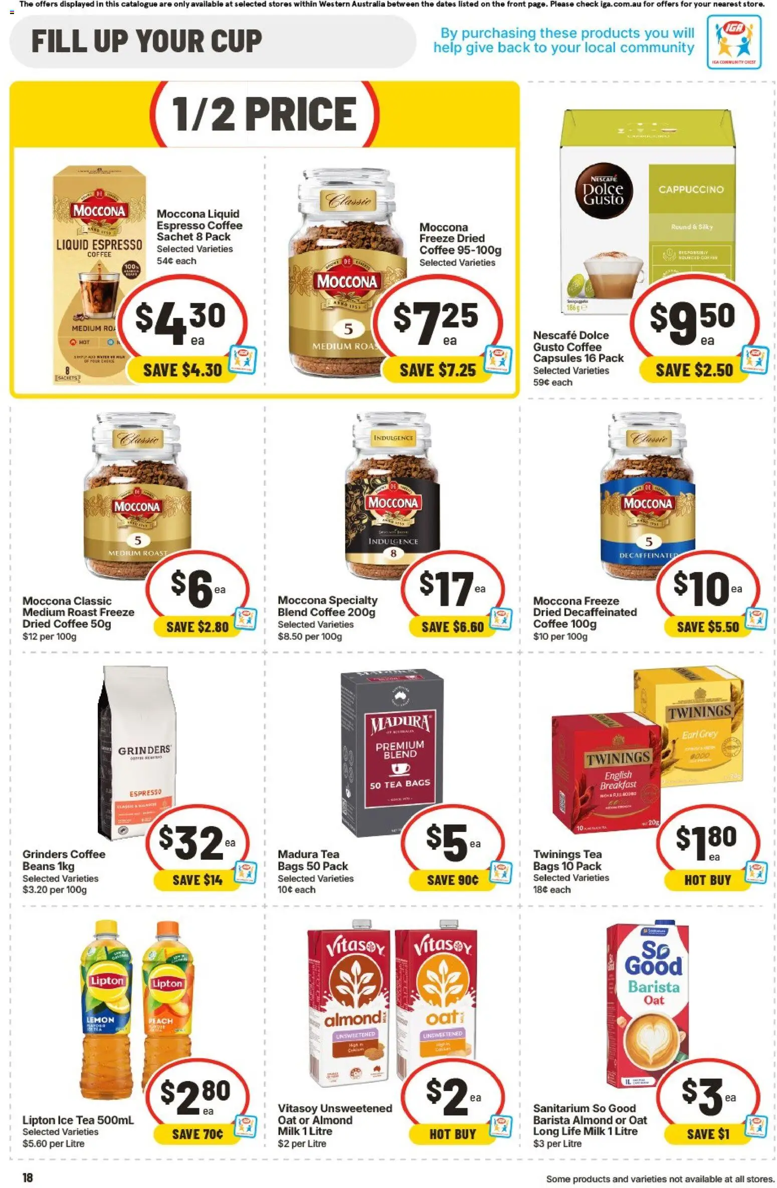 IGA catalogue - valid from 12/08/2026 | Page: 19 | Products: Tea, Cappuccino, Moccona, Nescafe