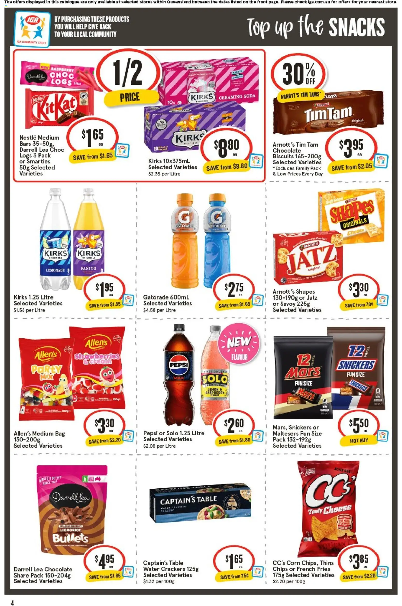IGA catalogue - valid from 19/08/2026 | Page: 5 | Products: Crackers, Raspberry, Cheddar, French fries