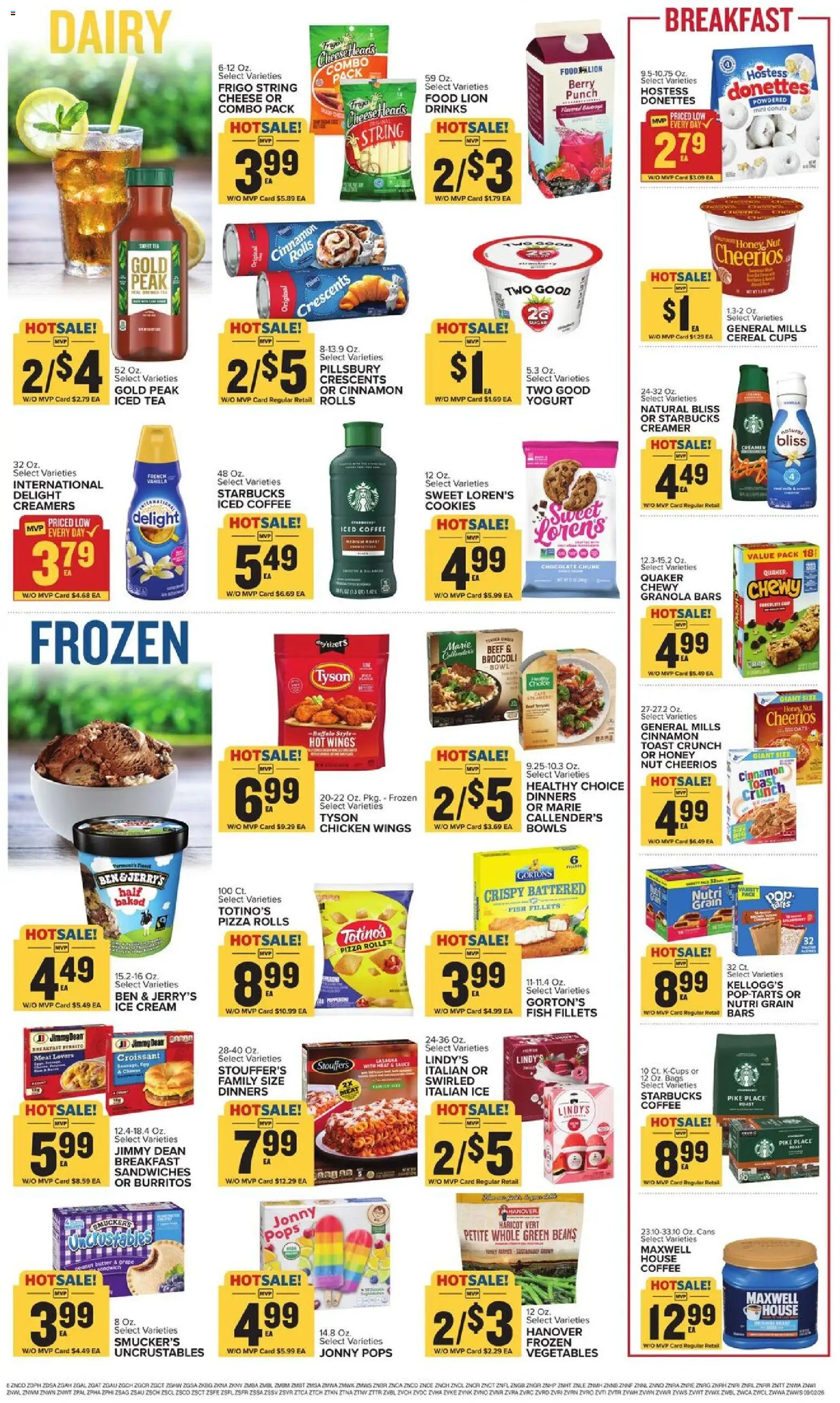 Food Lion Weekly Ad - valid from 09/02/2026 | Page: 12 | Products: Honey, Cheese, Fish, Iced tea