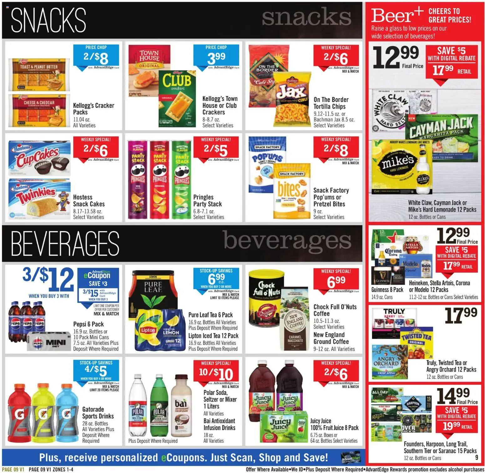 Price Chopper - Weekly Flyer - valid from 10.05.2026 | Page: 9 | Products: Cider, Butter, Coffee, Beer