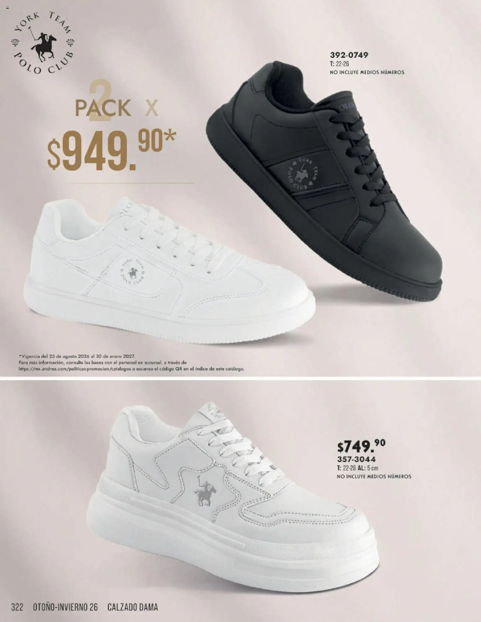 Nuevas ofertas de Andrea válidas en toda la República Mexicana desde el 23/08/2026. ¡Encuentra las mejores ofertas en Andrea catálogo Otoño Invierno! | Página: 322