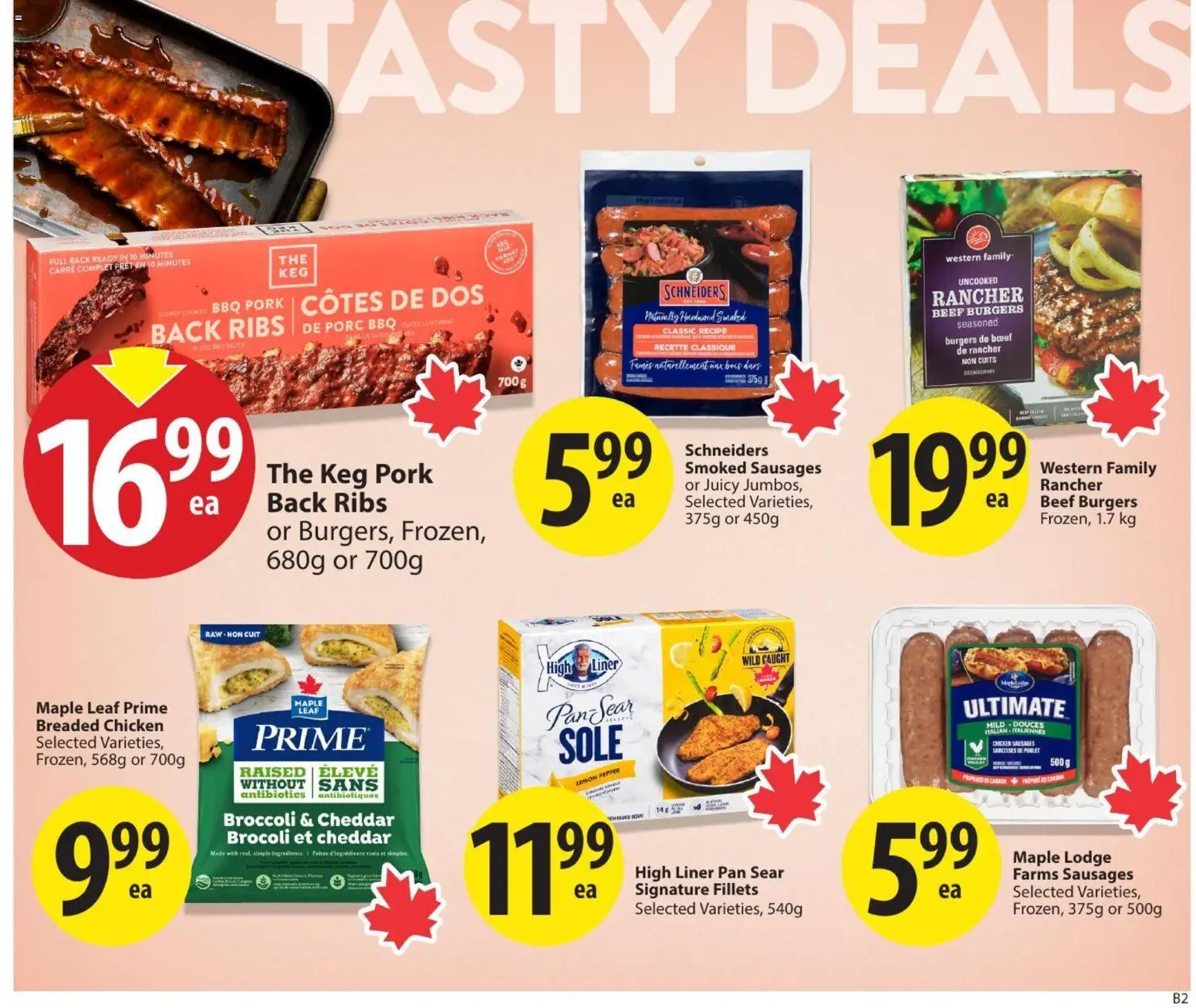 Save on foods flyer valid from Aug 6, 2026 | Page: 8 | Products: Broccoli, Burgers, Chicken, Pork