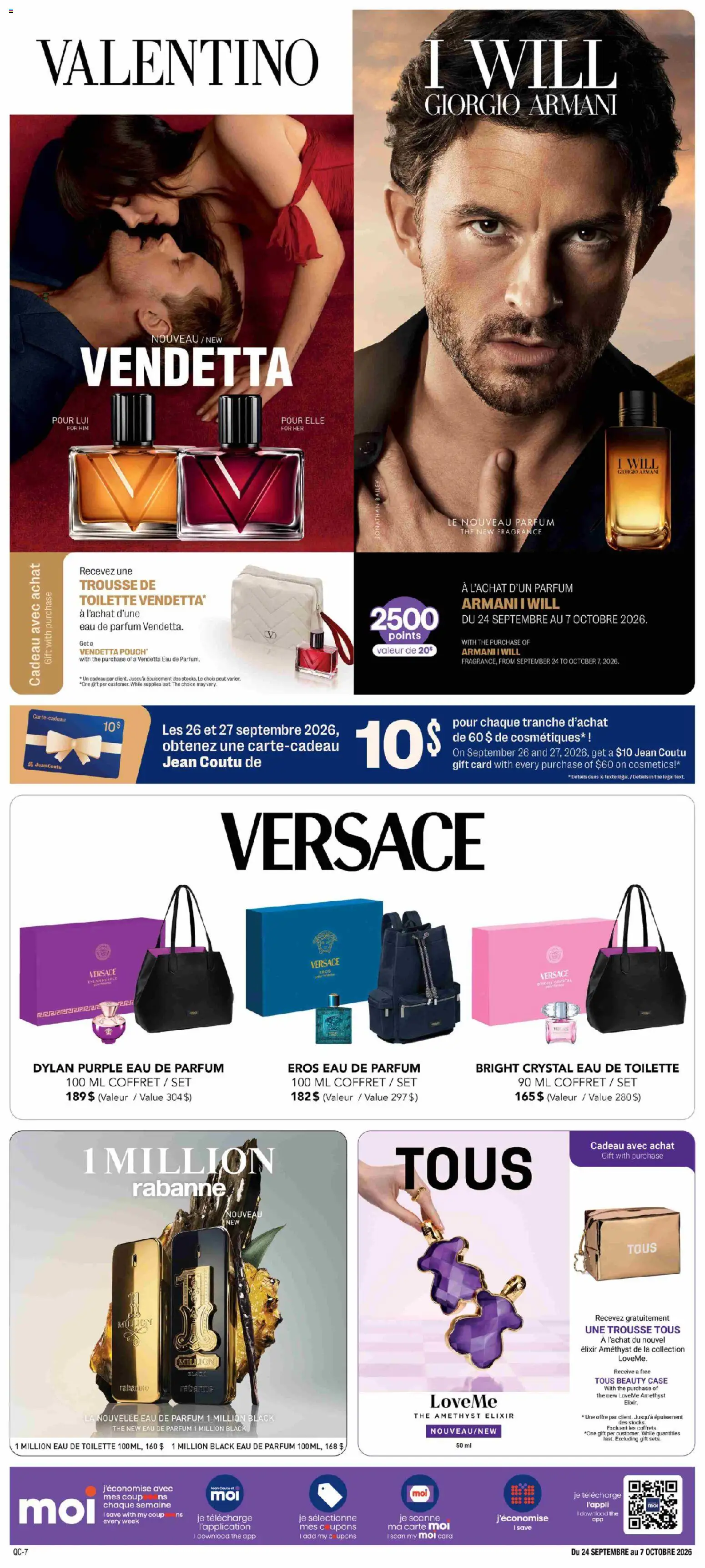 Jean Coutu flyer valid from Sep 24, 2026 | Page: 7 | Products: Case, Eau de toilette, Toilette