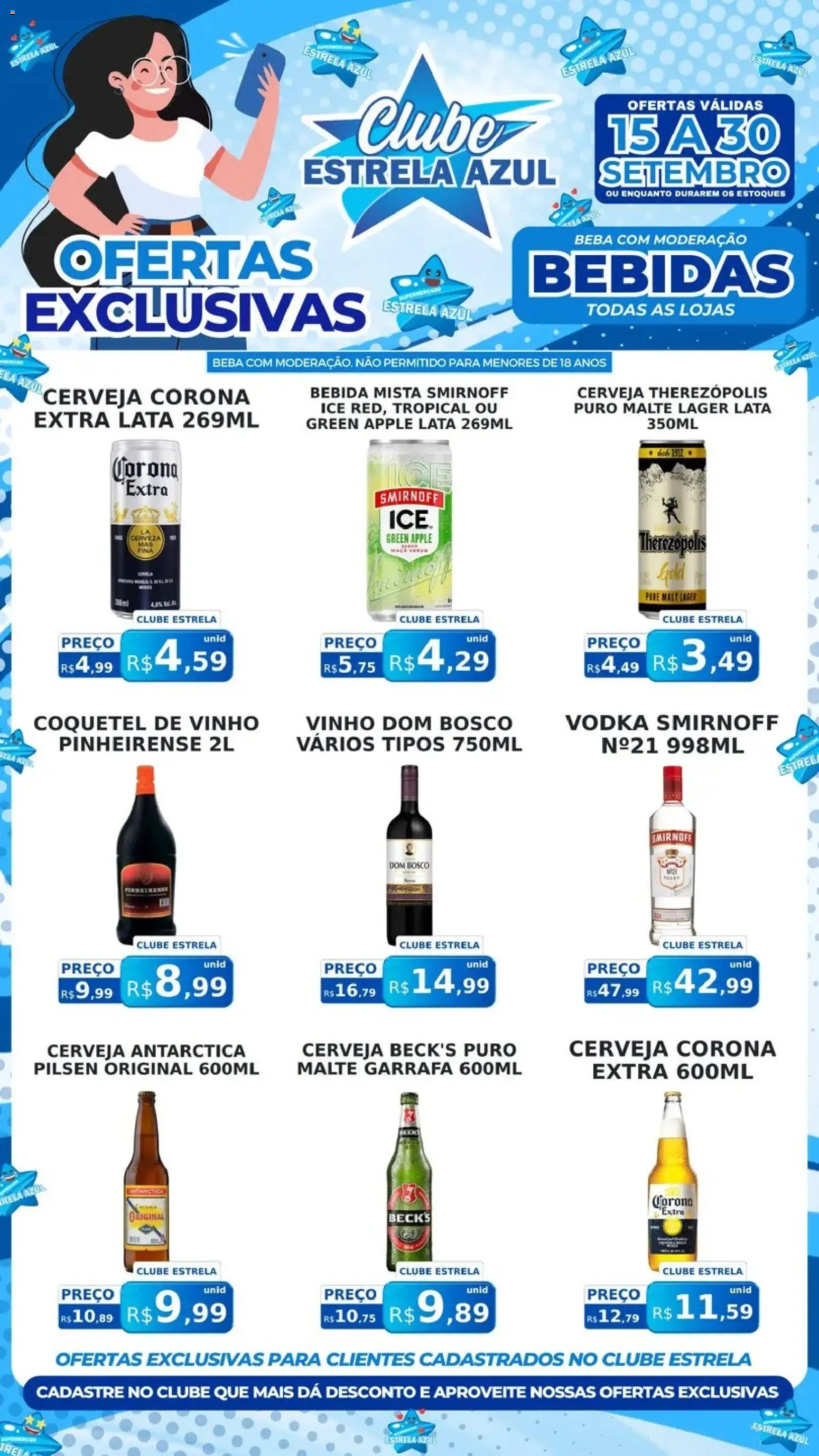 Estrela Azul Folheto - válido de 15/09/2026 | Página: 2 | Produtos: Cerveja, Vodka, Bebida, Cerveja Corona