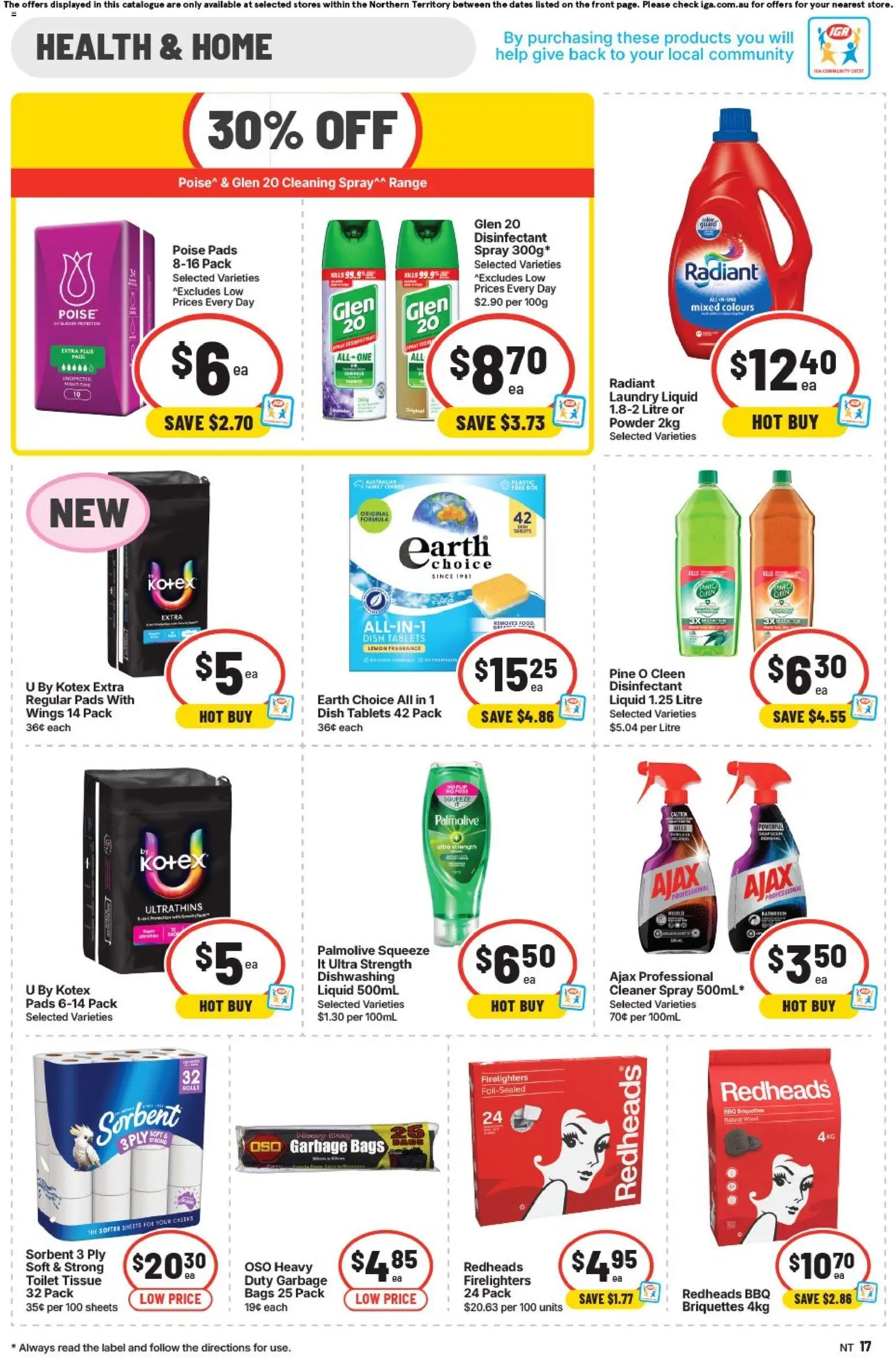 IGA catalogue - valid from 05/08/2026 | Page: 17 | Products: Powder, Cleaner, Laundry, Tablets