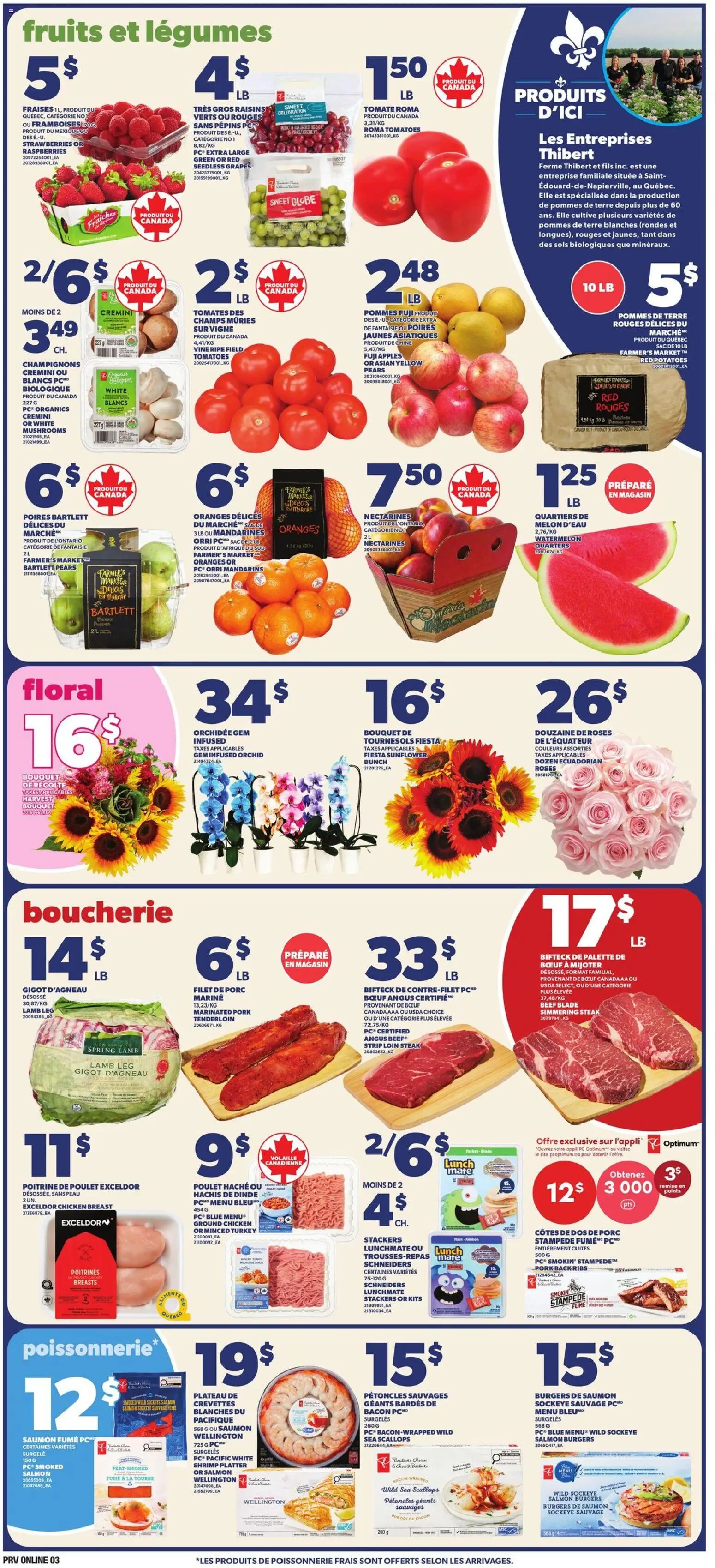Provigo flyer valid from Sep 3, 2026 | Page: 3 | Products: Turkey, Sunflower, Nectarines, Tomatoes
