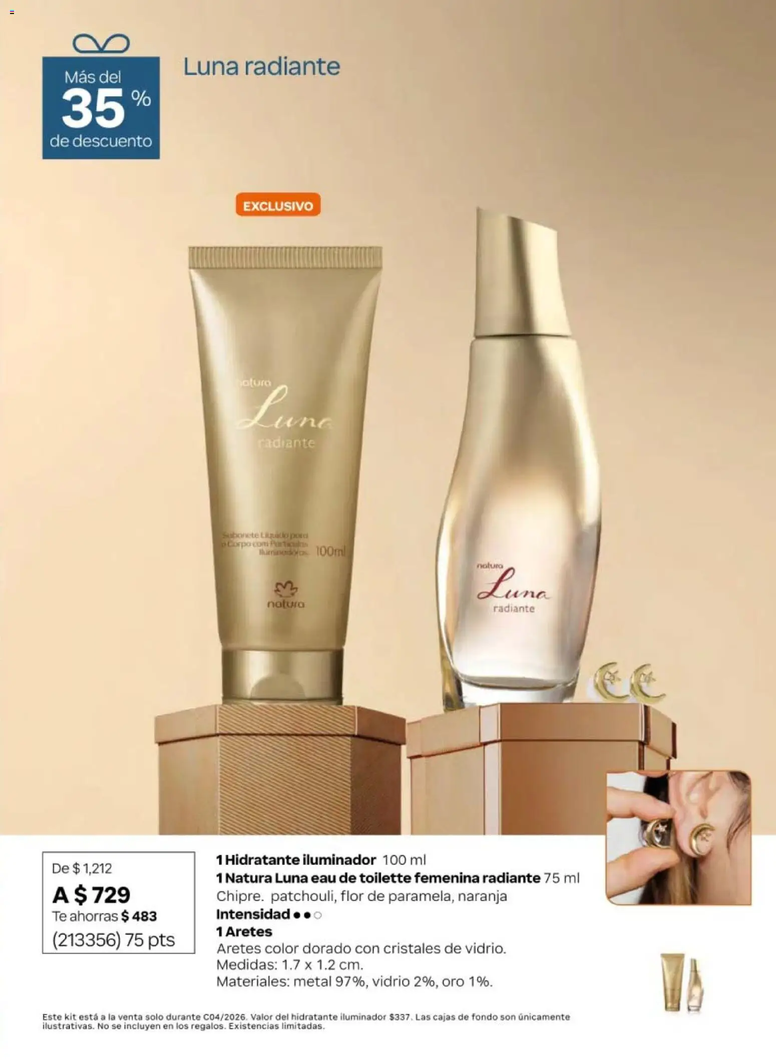 Nuevas ofertas de Natura válidas en toda la República Mexicana desde el 20/02/2026. ¡Encuentra las mejores ofertas en Natura campaña 4 2026! | Página: 9 | Productos: Iluminador, Radiante, Té, Eau de toilette