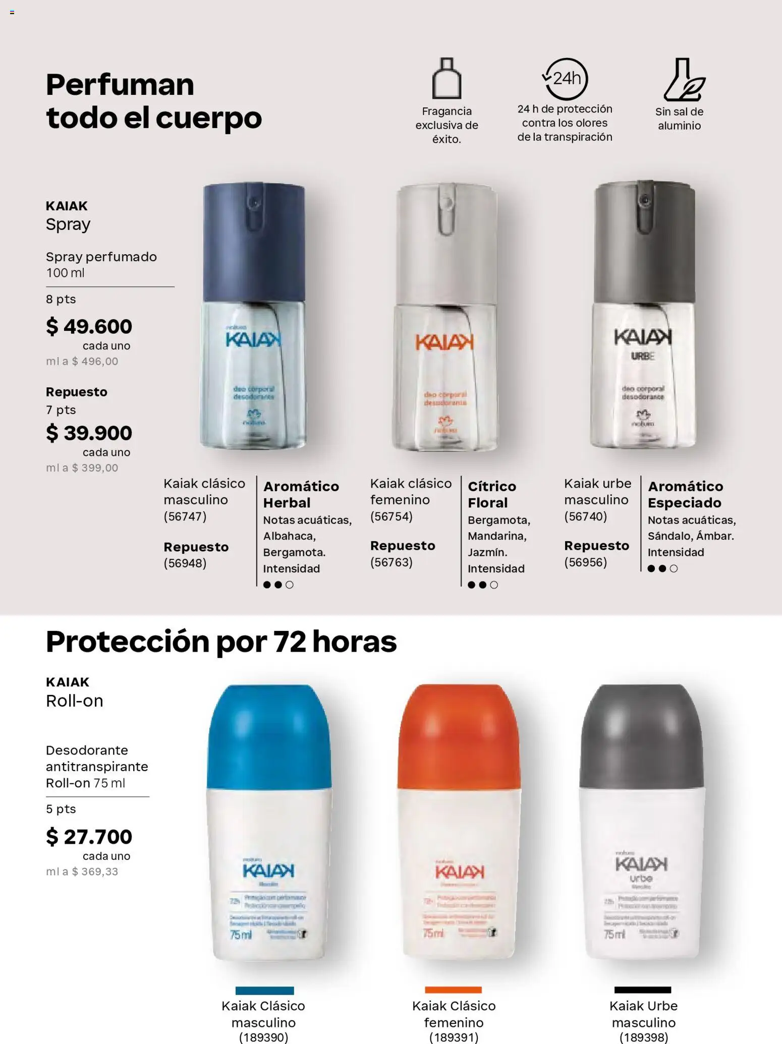 Natura revista - valida desde el 08.04.2026 | Página: 137 | Productos: Sal, Fragancia, Desodorante, Antitranspirante