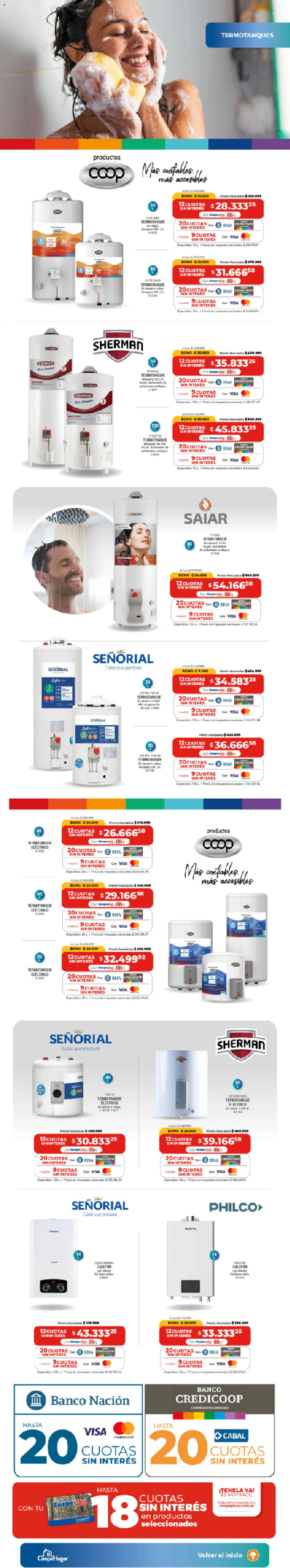 Cooperativa Obrera catálogo CoopeHogar │ válido desde el 10/07/2026 | Página: 10 | Productos: Termotanque