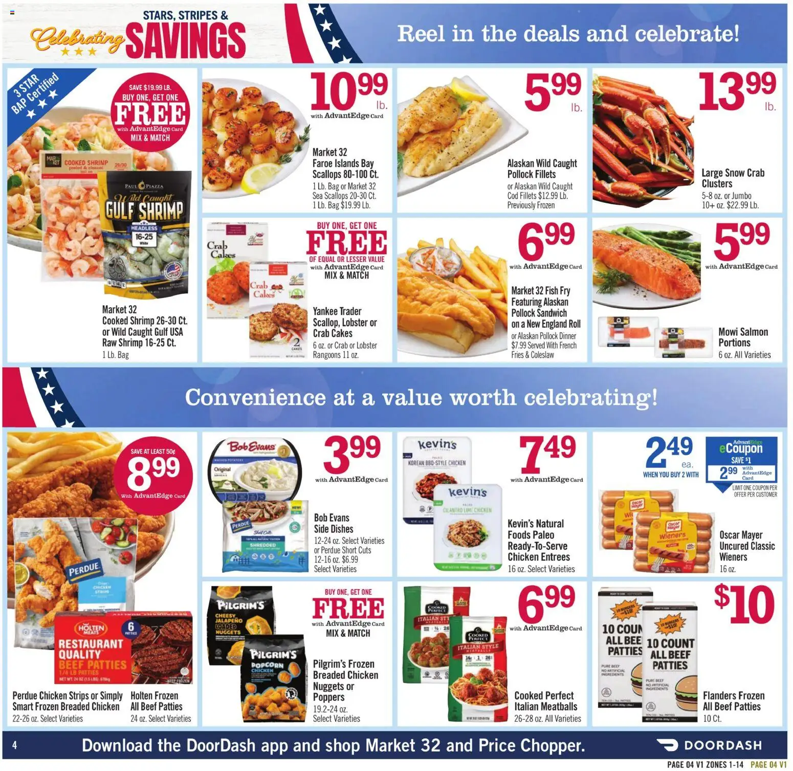 Price Chopper Weekly Ad - valid from 07/12/2026 | Page: 4 | Products: Fish, Beef, Lime, Bag