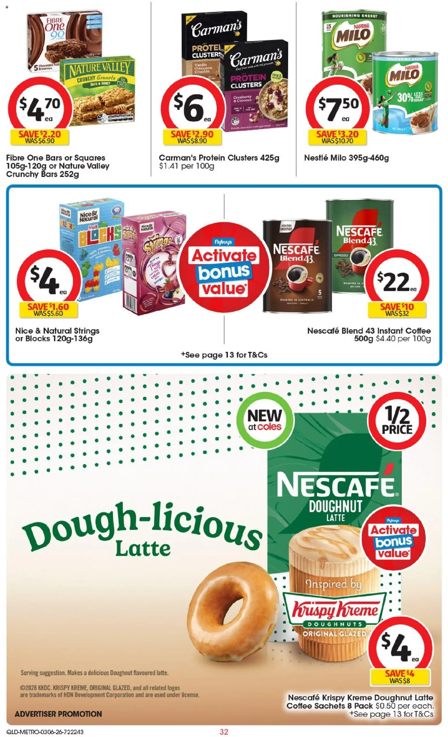 Coles catalogue - valid from 03.06.2026 | Page: 32 | Products: Coffee, Chocolate, Granola, Nescafe