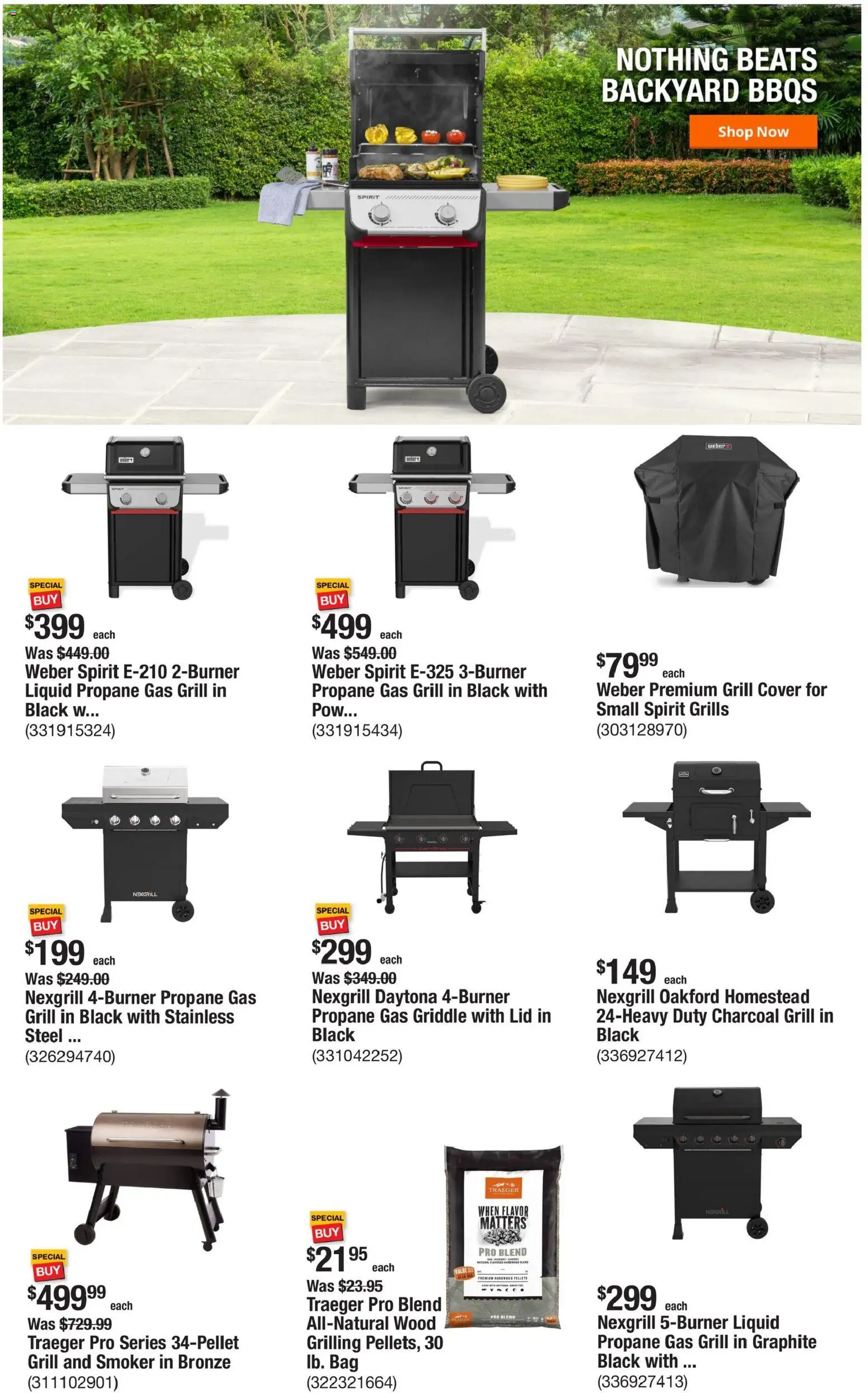Home Depot Weekly Ad - valid from 07/09/2026 | Page: 3 | Products: Griddle, Bag, Grill