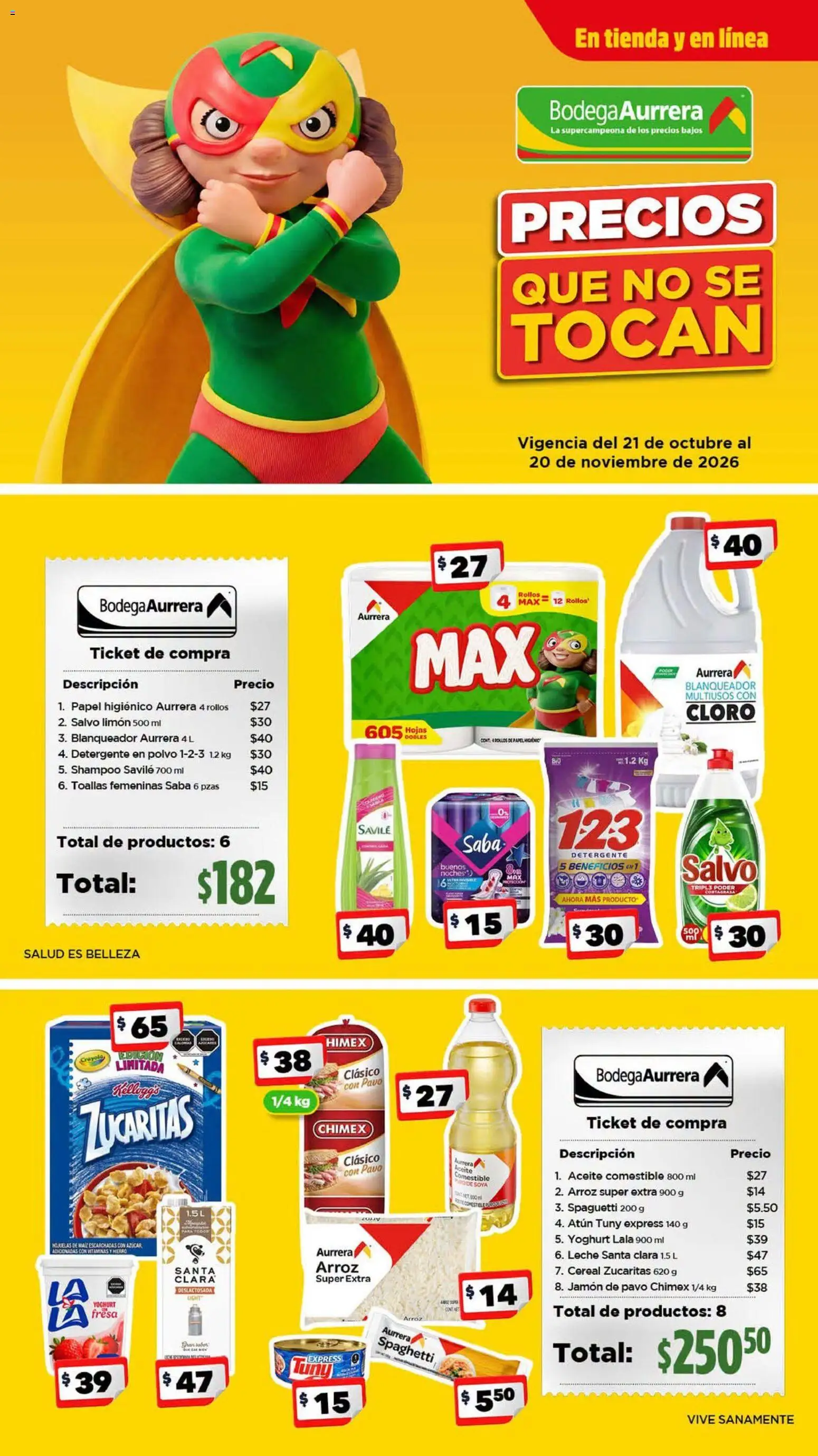 Nuevas ofertas de Bodega Aurrerá válidas en toda la República Mexicana desde el 21/10/2026. ¡Encuentra las mejores ofertas en Bodega Aurrerá folleto Precios que no se tocan - Llena tu carrito con esenciales! | Página: 1