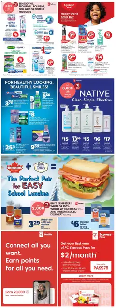 Preview of Real Canadian Superstore weekly flyer / circulaire from shop Real Canadian Superstore valid from Oct 1, 2026 | Page: 44 | Products: Body lotion, Body wash, Toothpaste, Stain remover