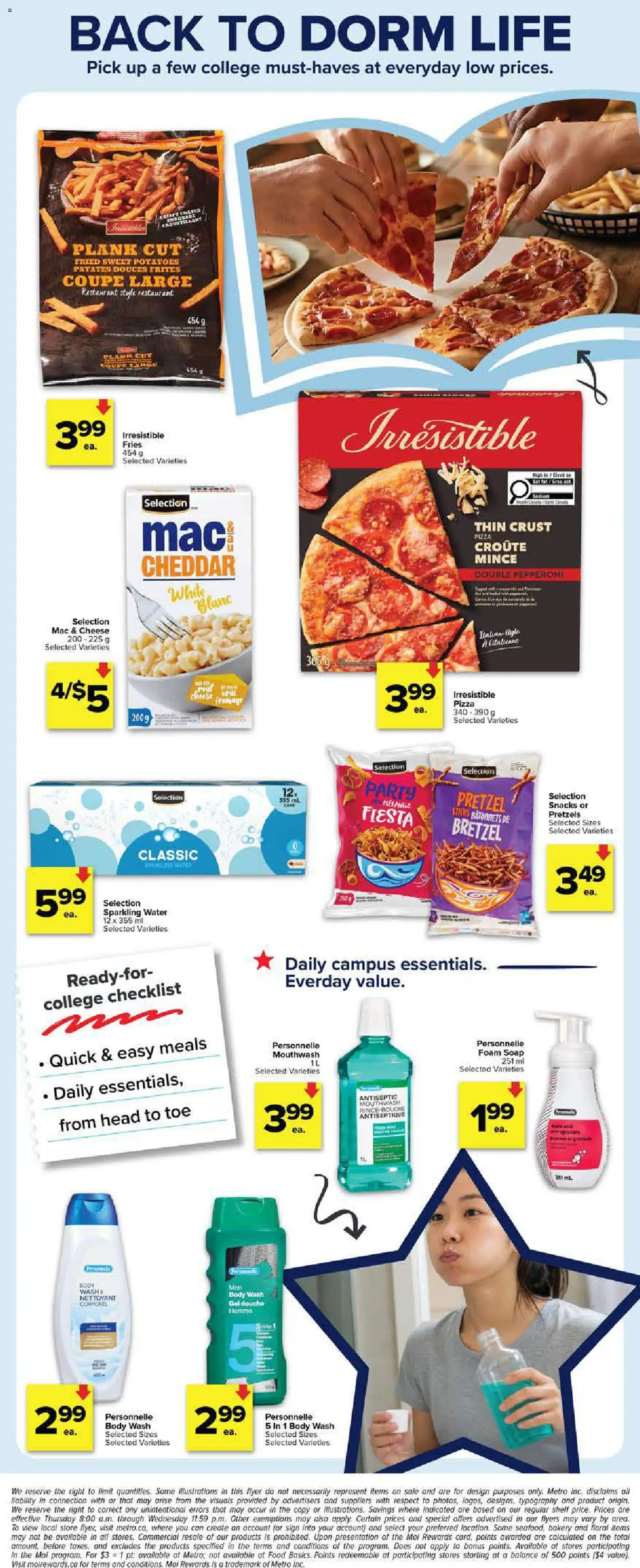 Metro flyer valid from Aug 20, 2026 | Page: 5 | Products: Foam, Soap, Snacks, Cheese